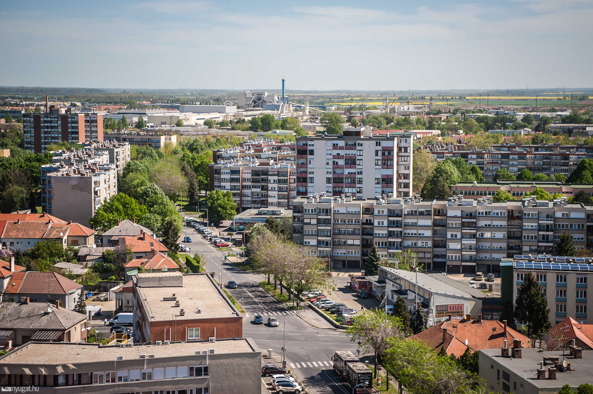 Kilátás a víztoronyból, még a felújítás előtt