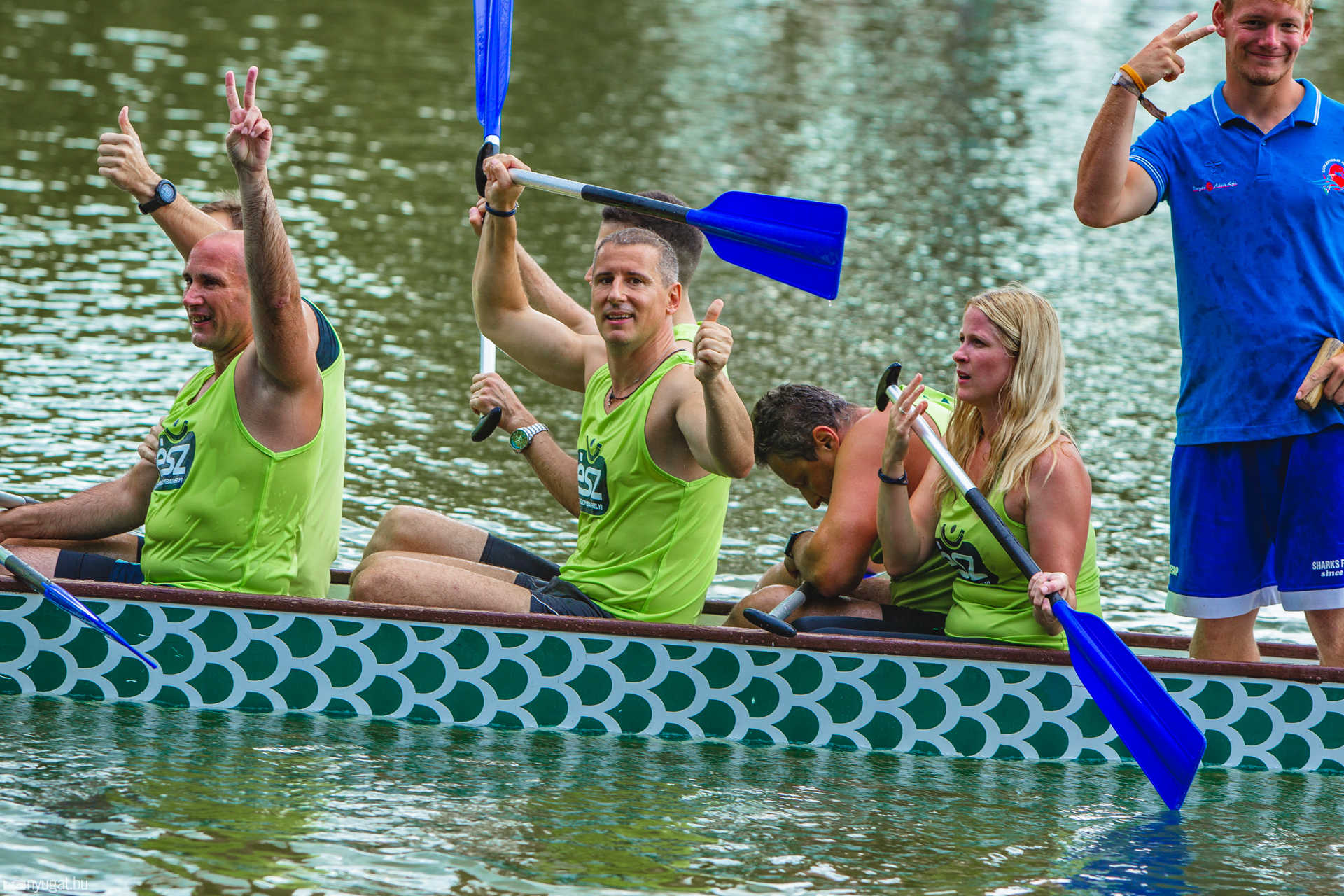 Sárkányhajó fesztivál Szombathelyen 2019. Az Éljen Szombathely csapata