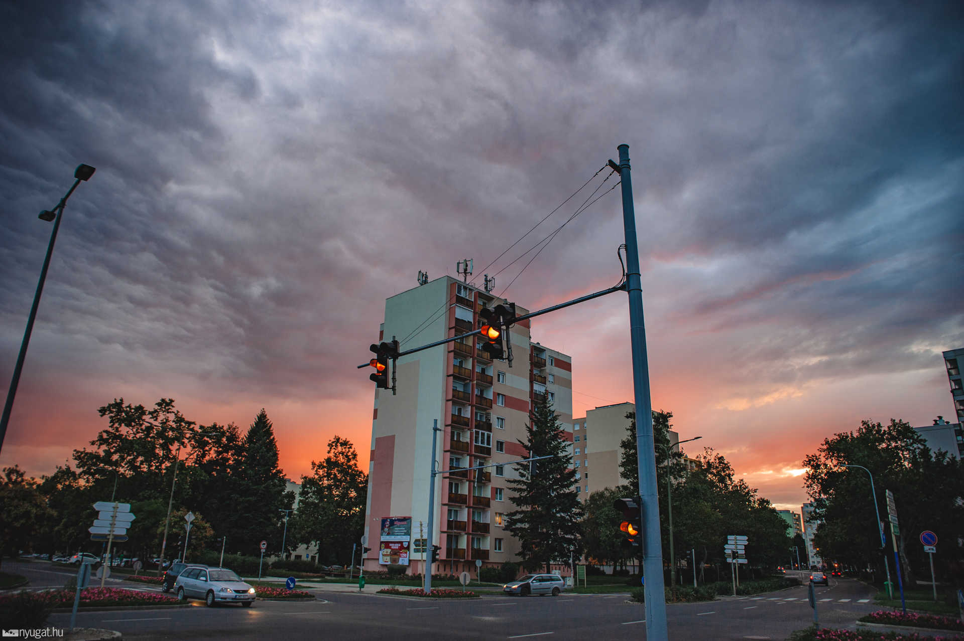 Naplemente Szombathely felett