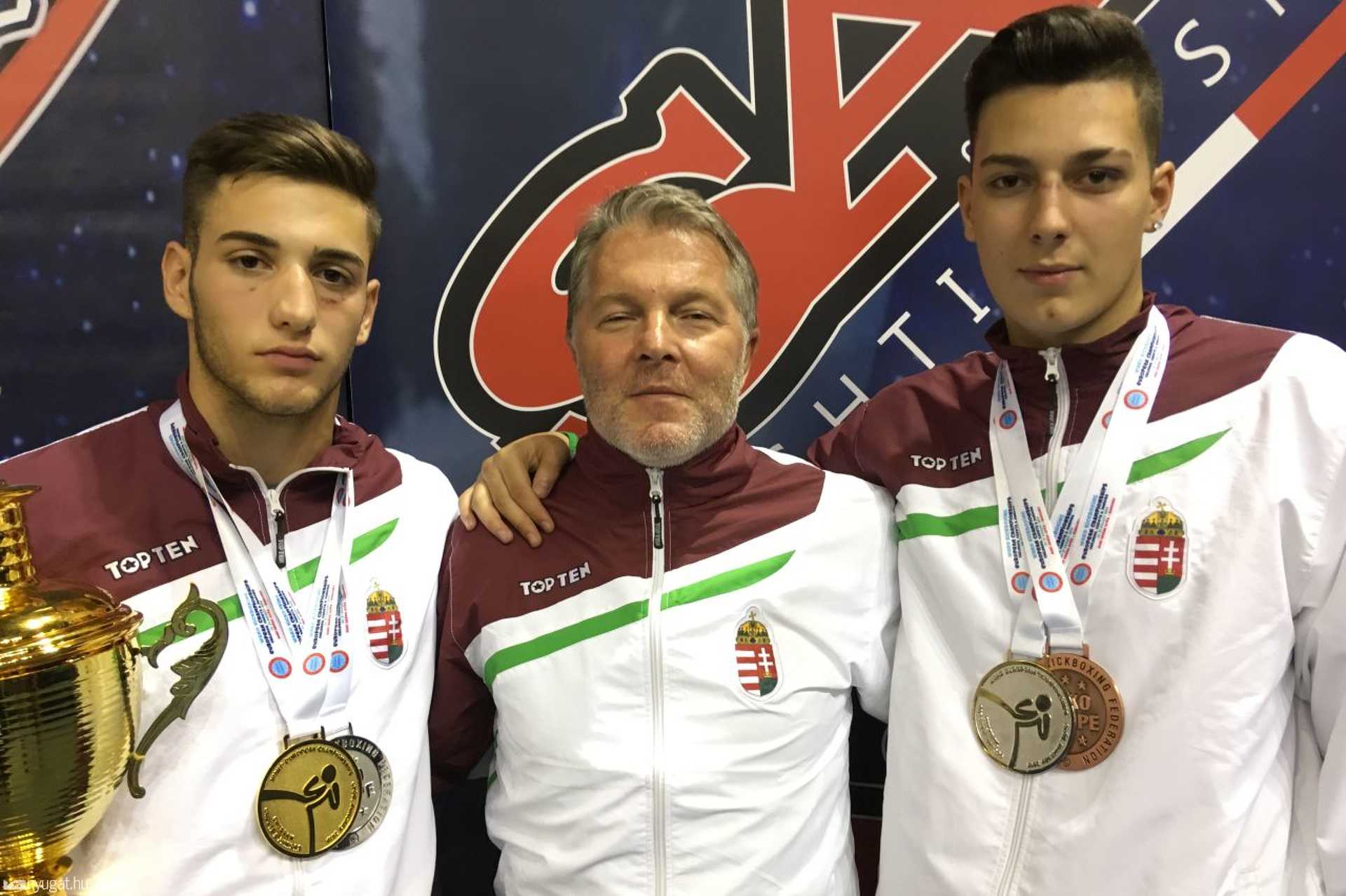 Holczmüller Bence, Mayer Gábor edző, Németh Péter