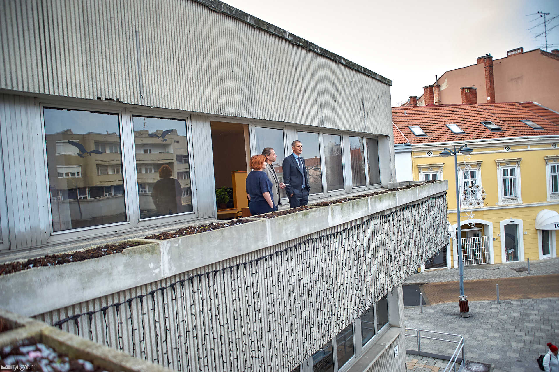 Dr. Nemény Andrással a polgármesteri irodában