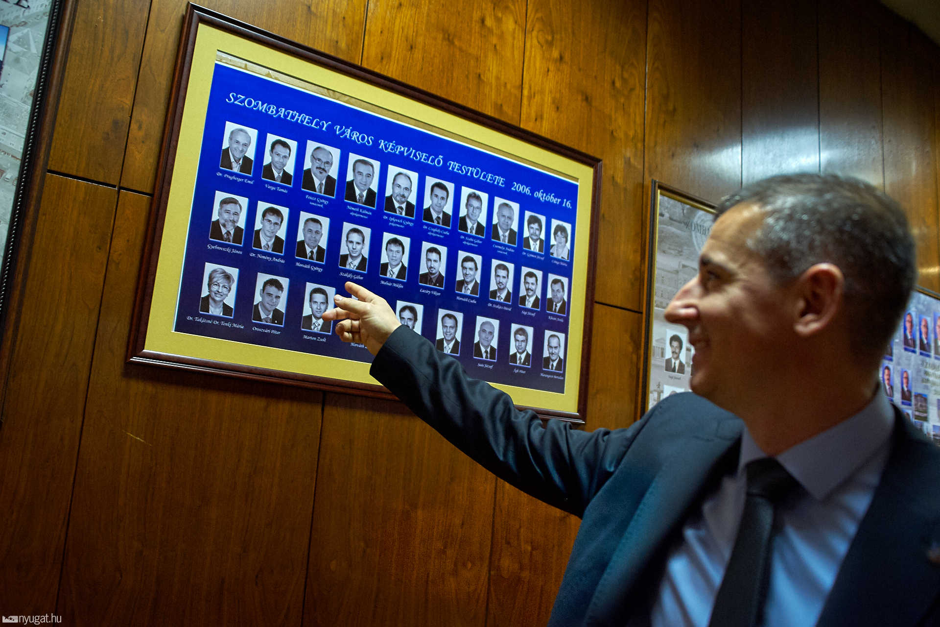 Dr. Nemény Andrással a polgármesteri irodában