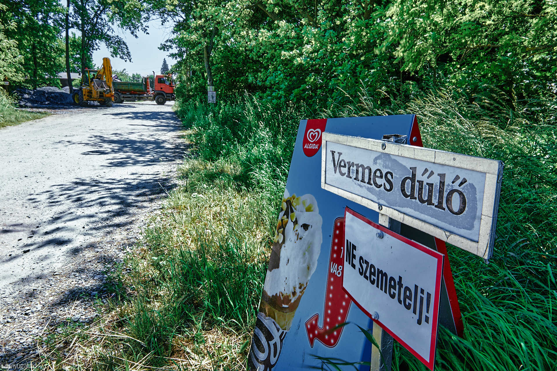 Kavicsozás a Vermes dűlőben