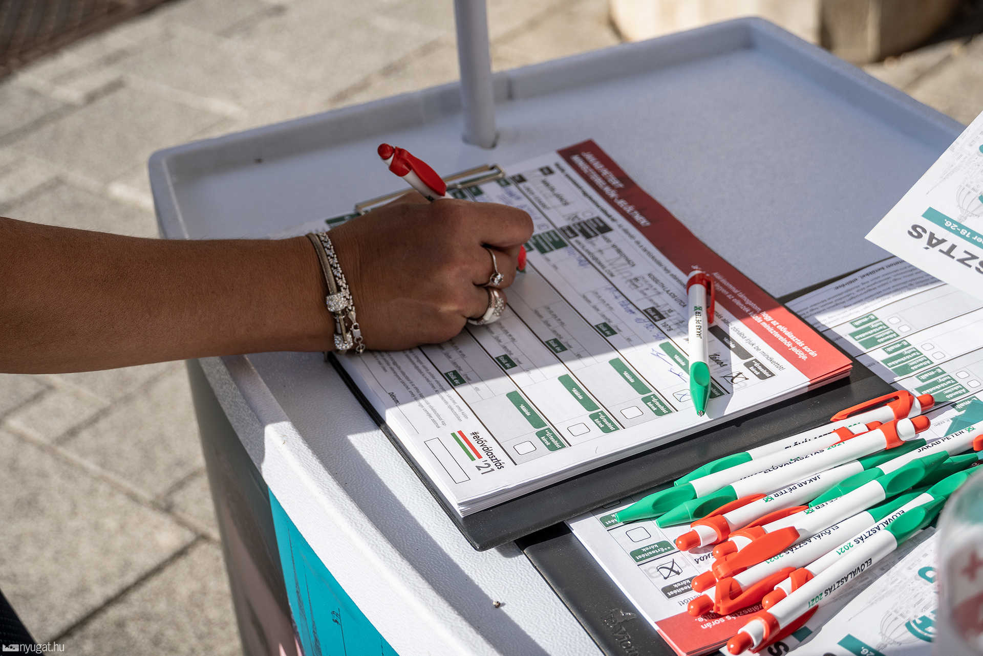 Jobbik stand a Fő téren