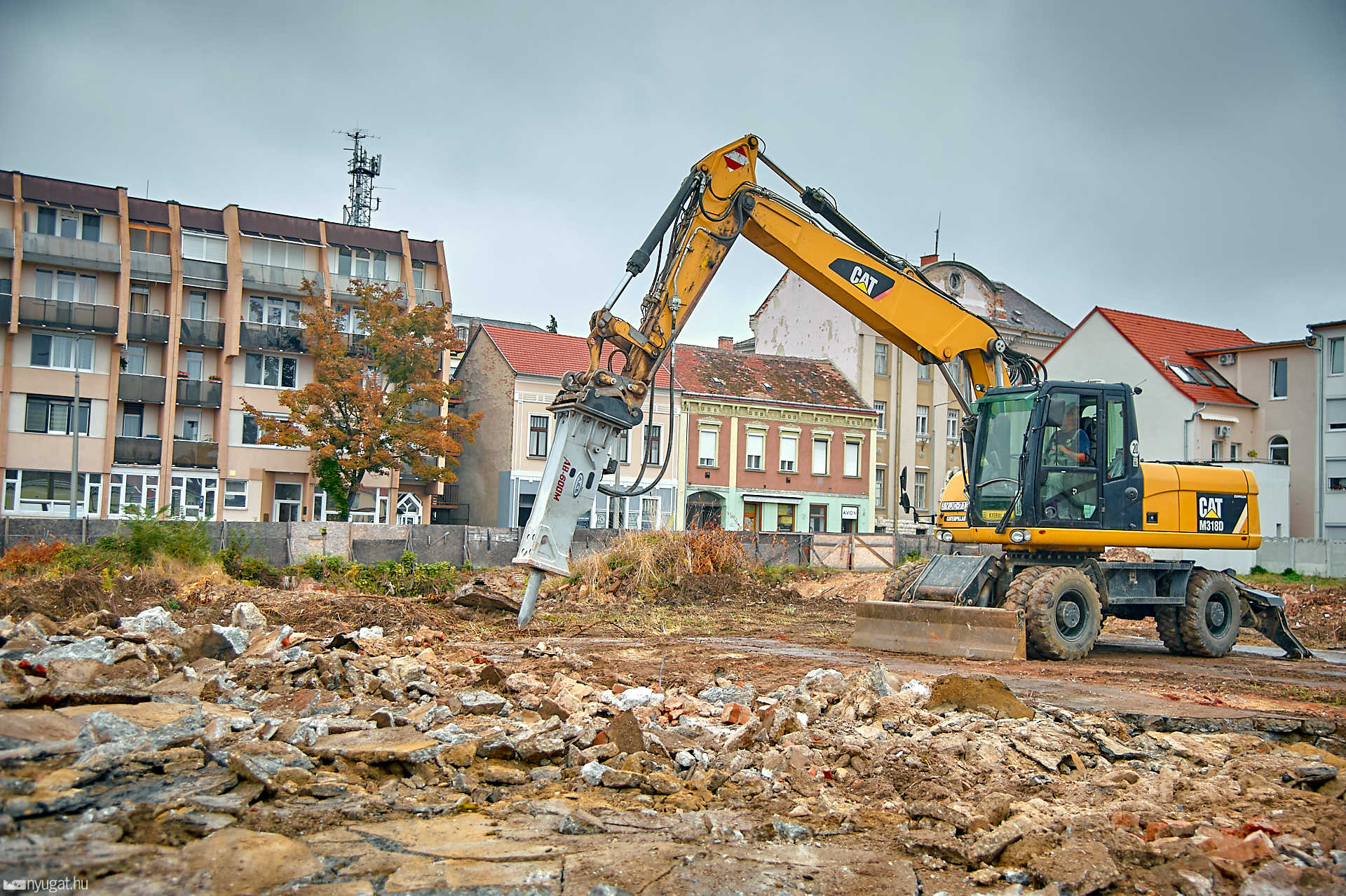 Építkezés a Magellán center helyén