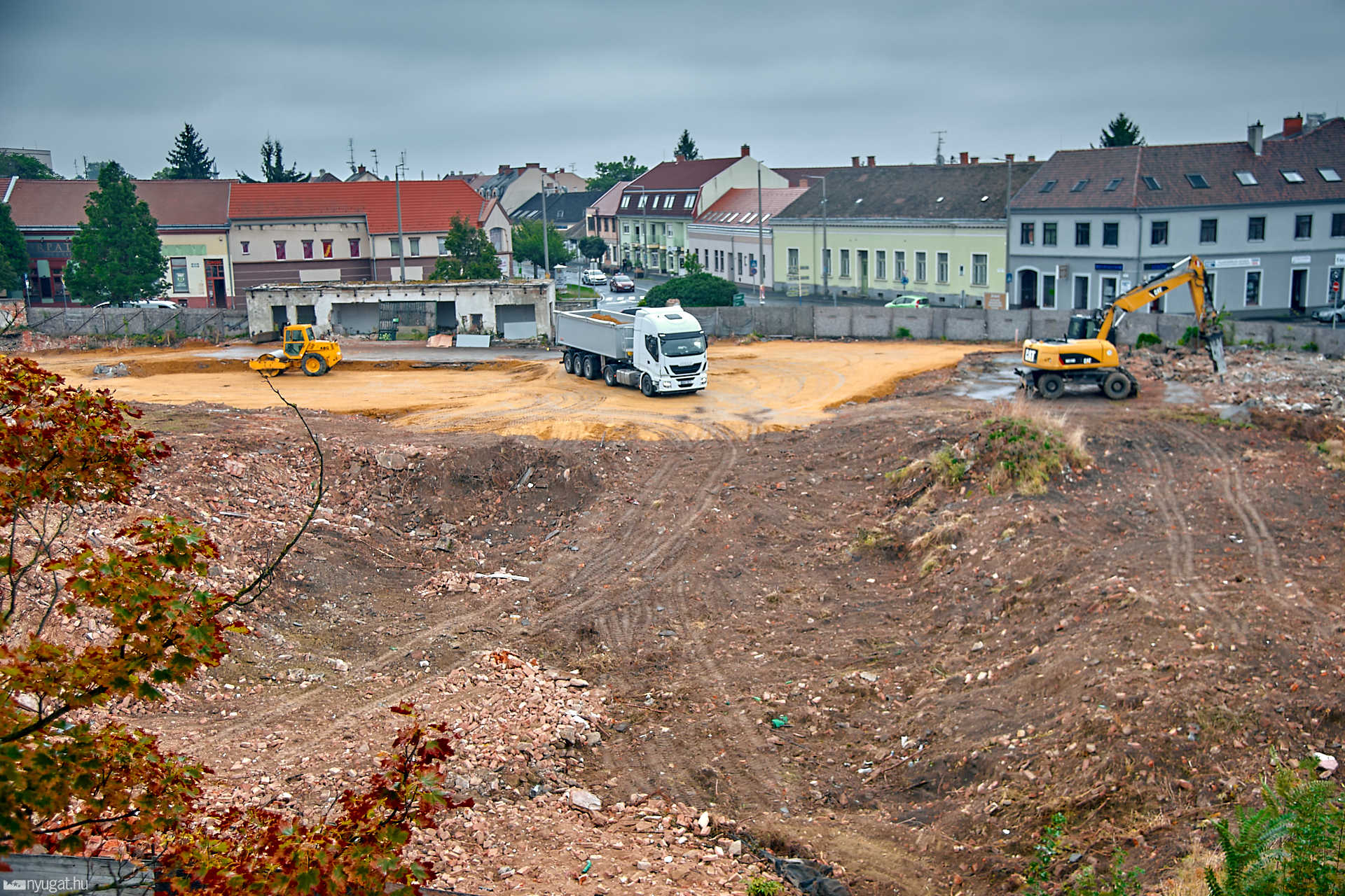 Építkezés a Magellán center helyén