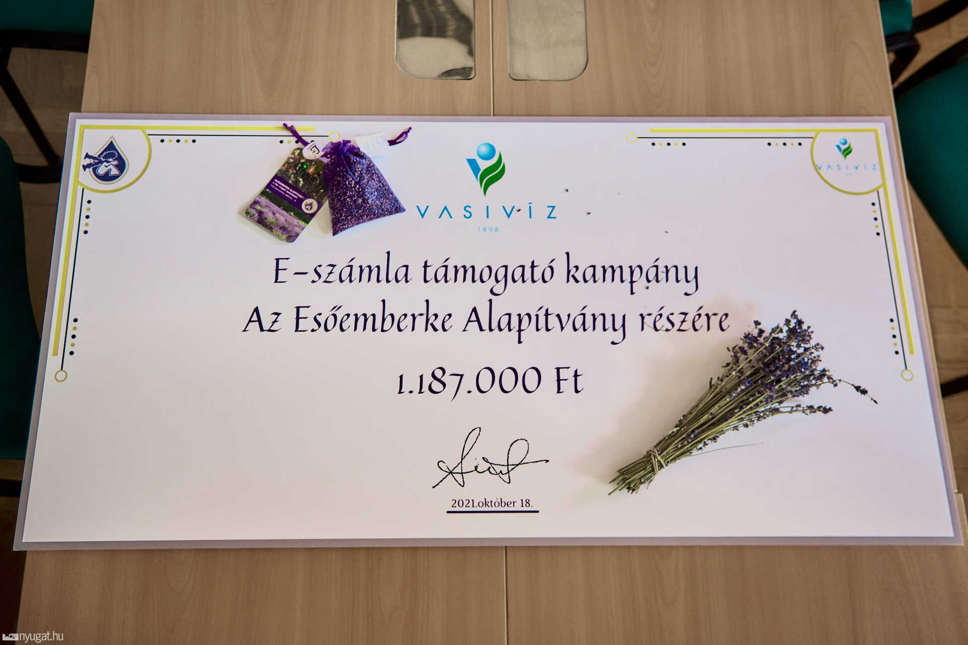 Vasivíz-Esőemberke alapítvány átadó