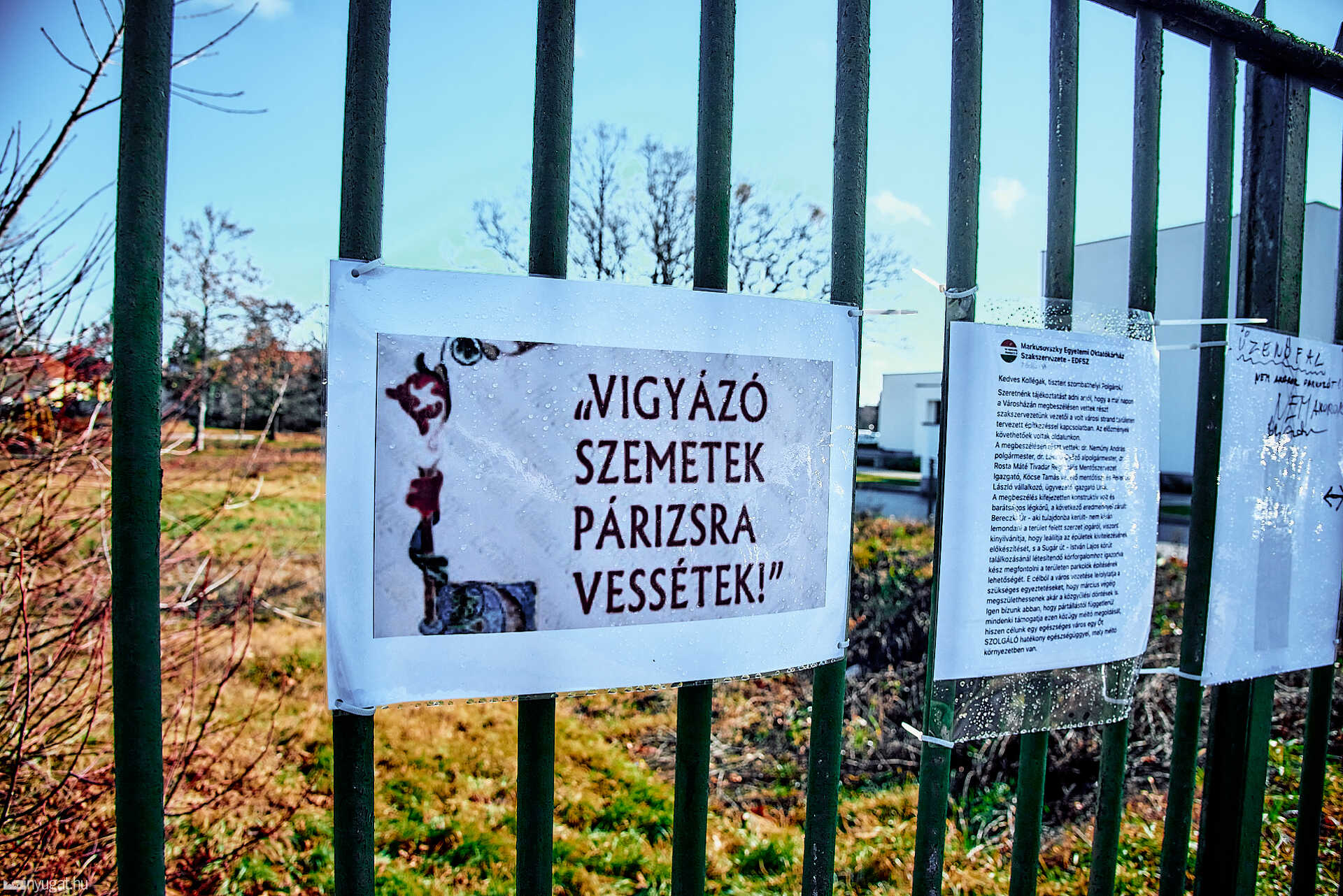 Építkezés az egykori városi strand területén