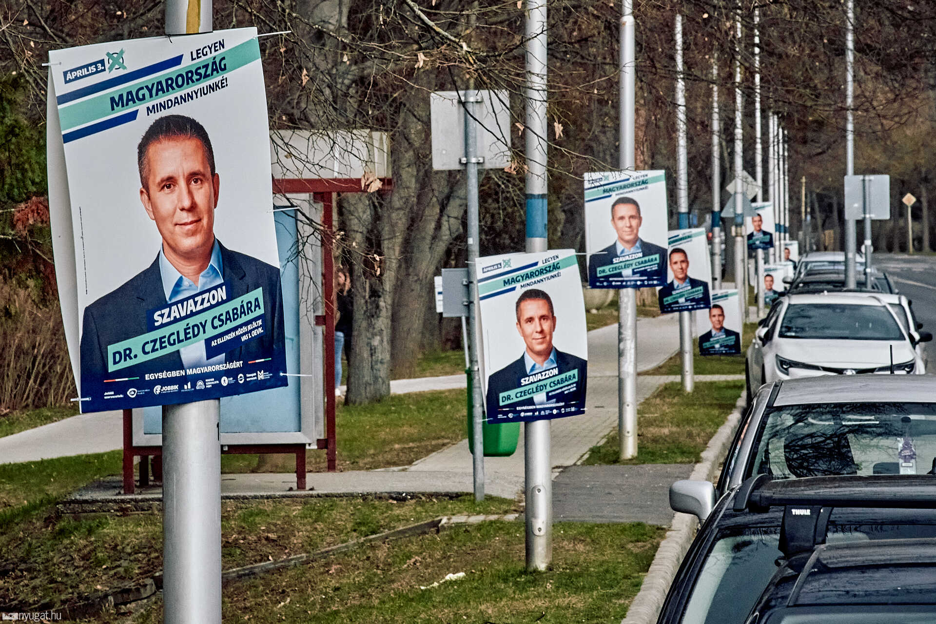 Czeglédy Csaba plakátok Szombathelyen
