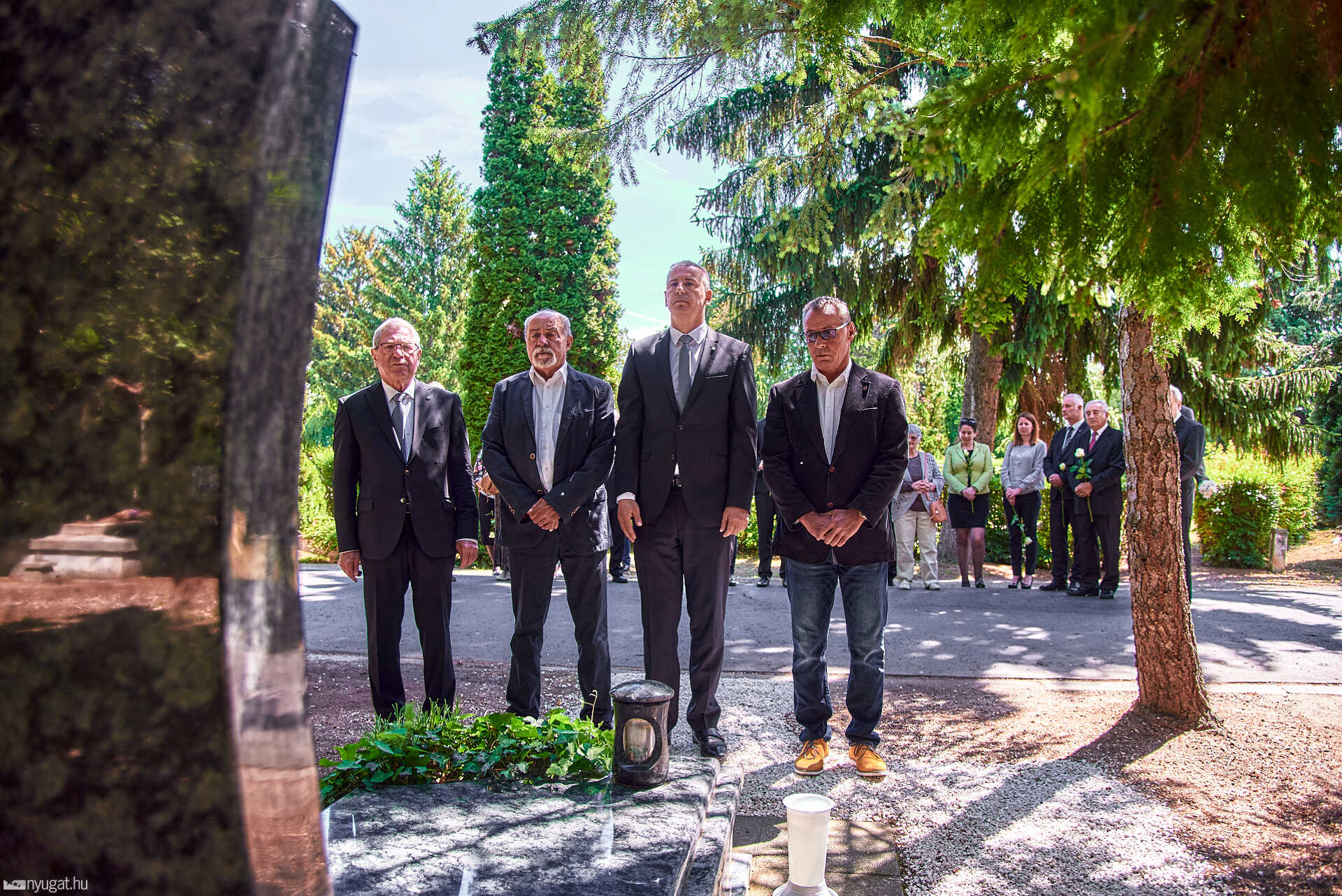 Wágner András sírjának koszorúzása