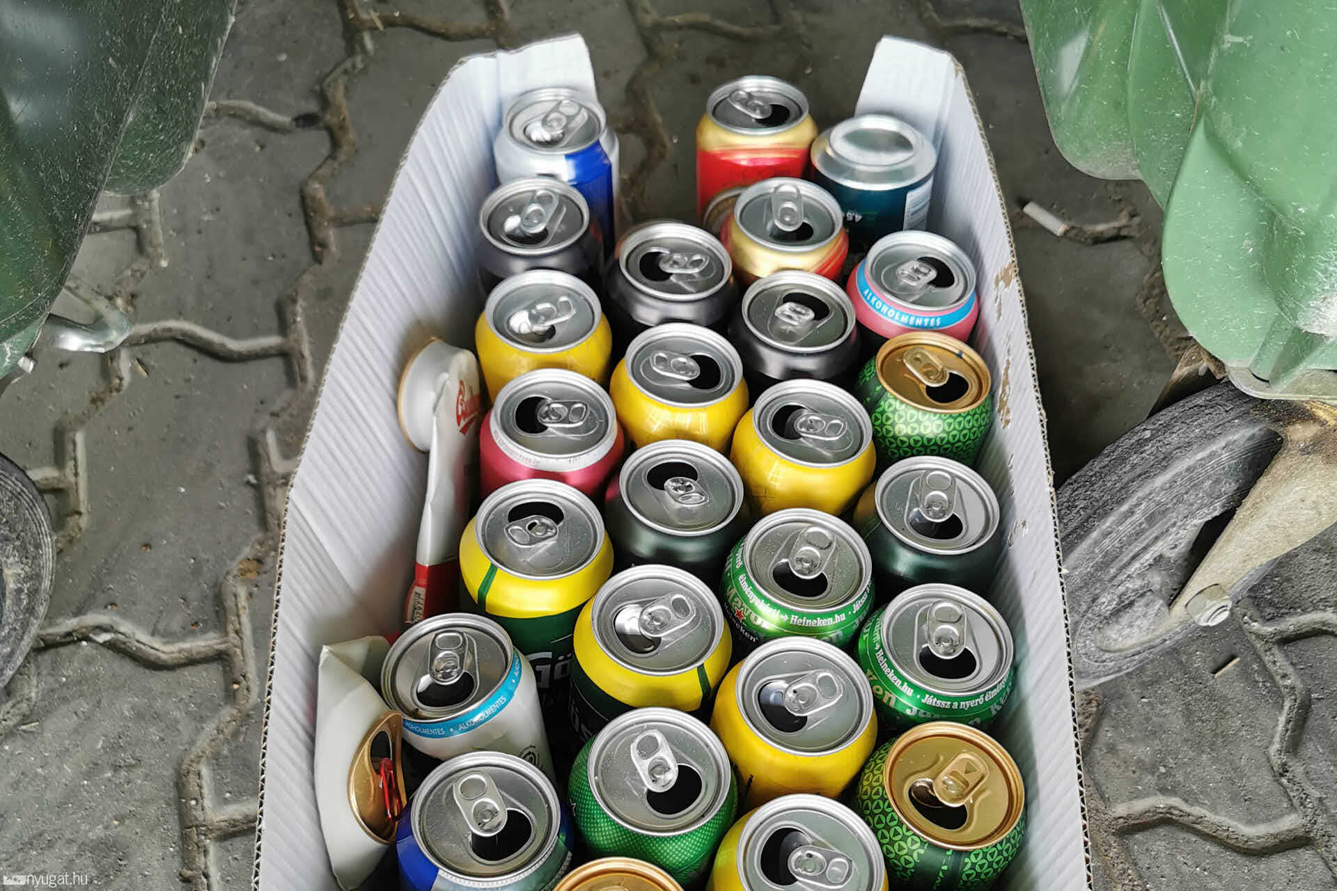 Interspár alumínium doboz gyűjtő helye