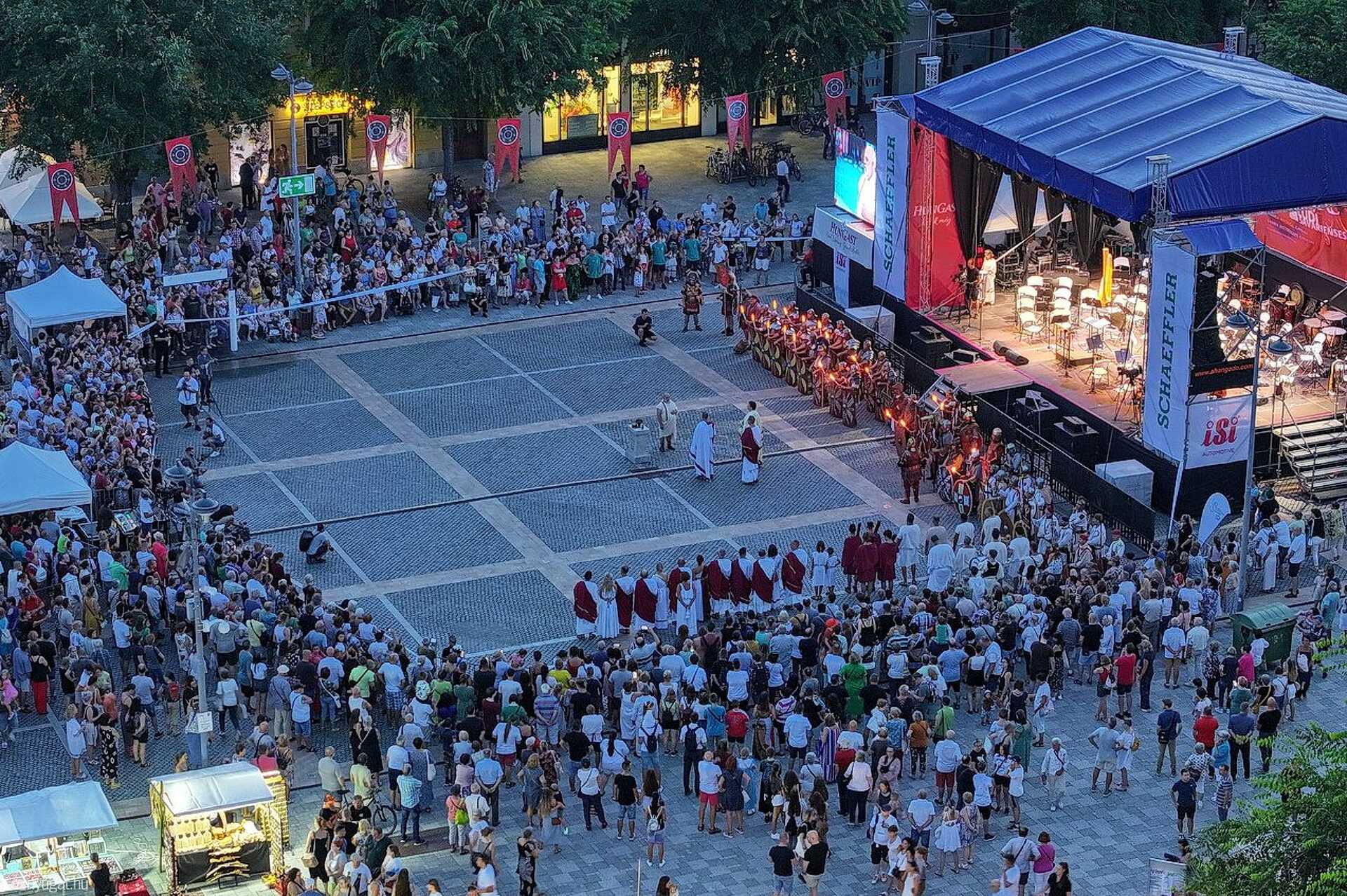Savaria Történelmi Karnevál nyitóünnepség drón