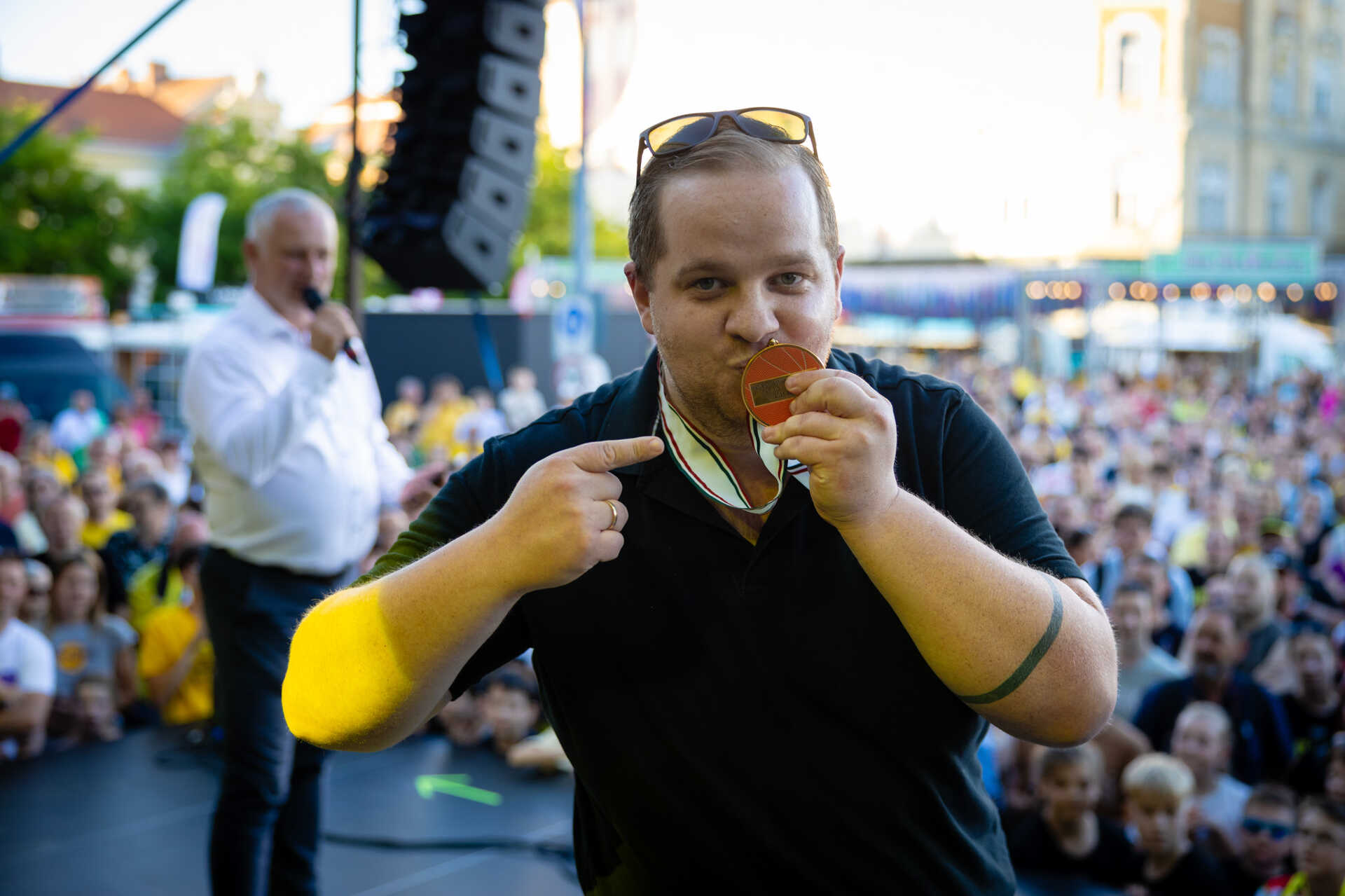 A szombathelyi Fő téren ünneplték meg a Falco hetedik bajnoki címét