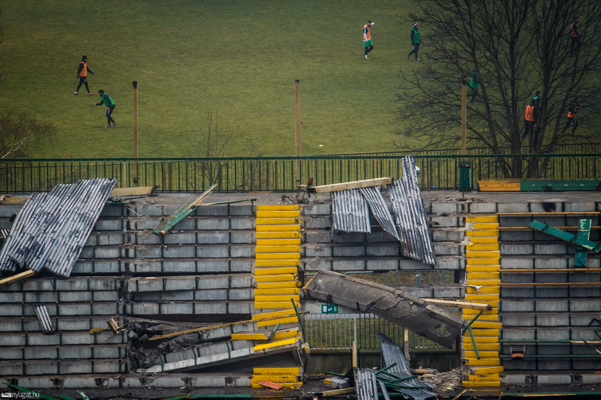 A Haladás-stadion bontása