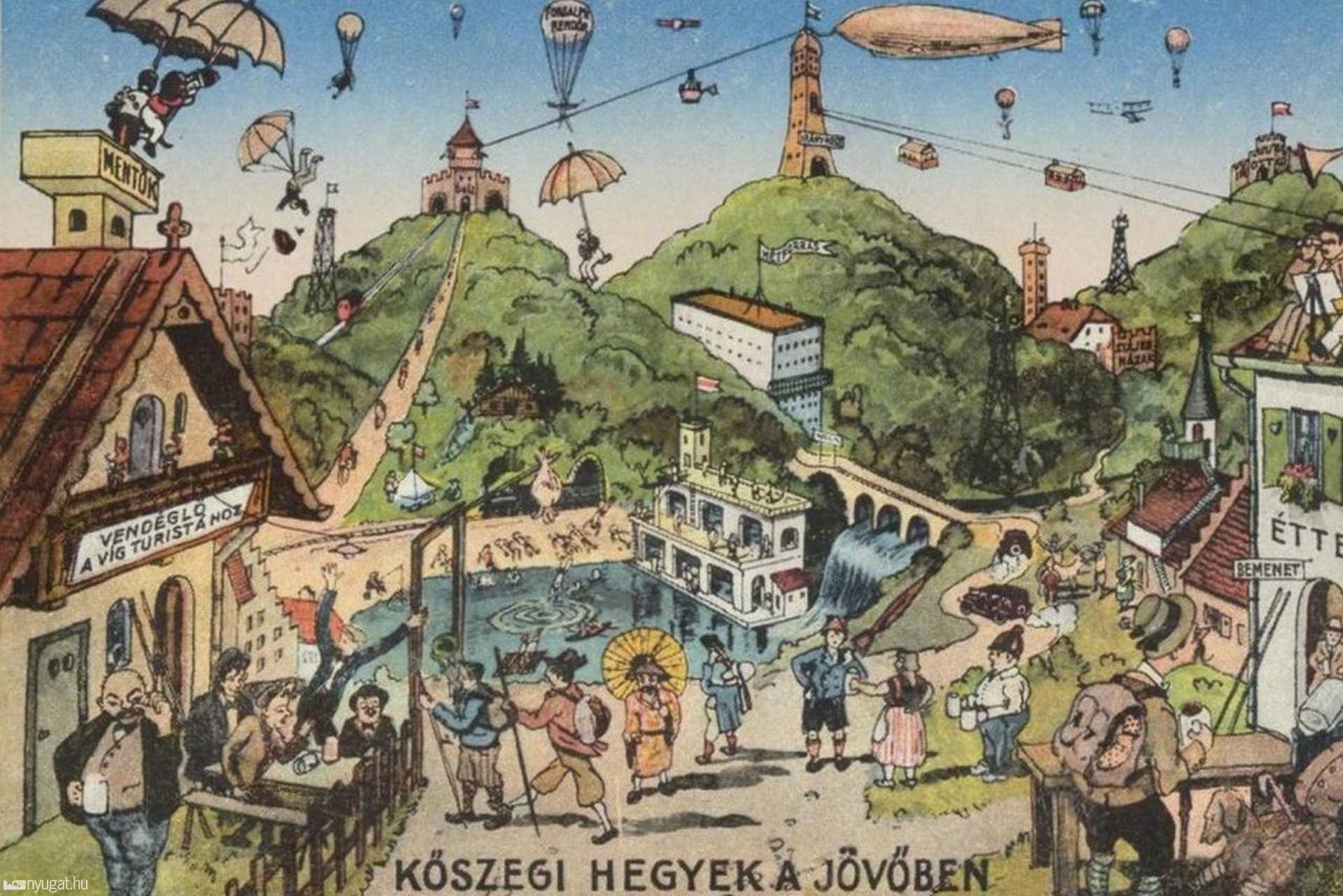 Sok kicsi repülő a kőszegi hegyek felett