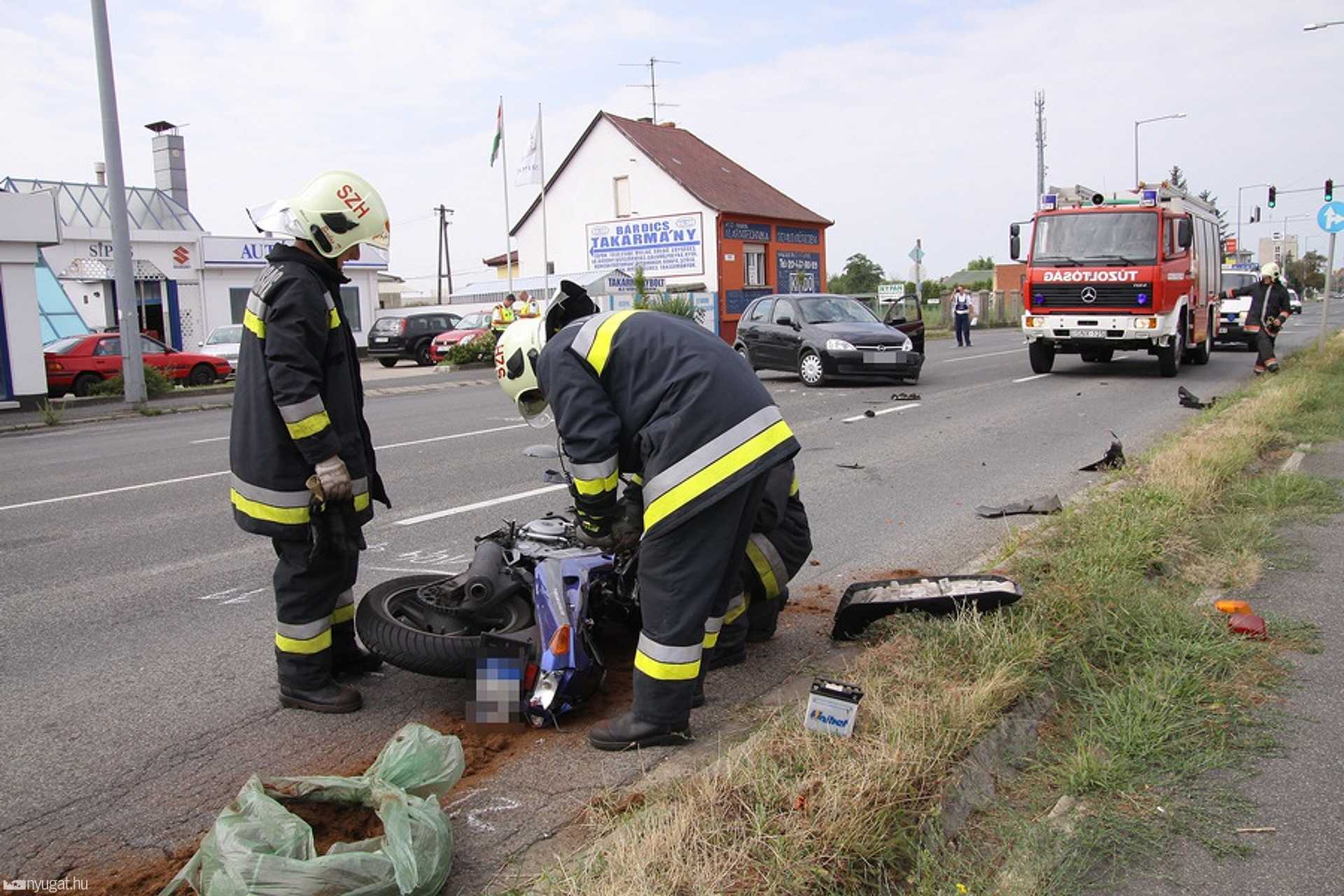 Súlyos motorbaleset Szombathelyen