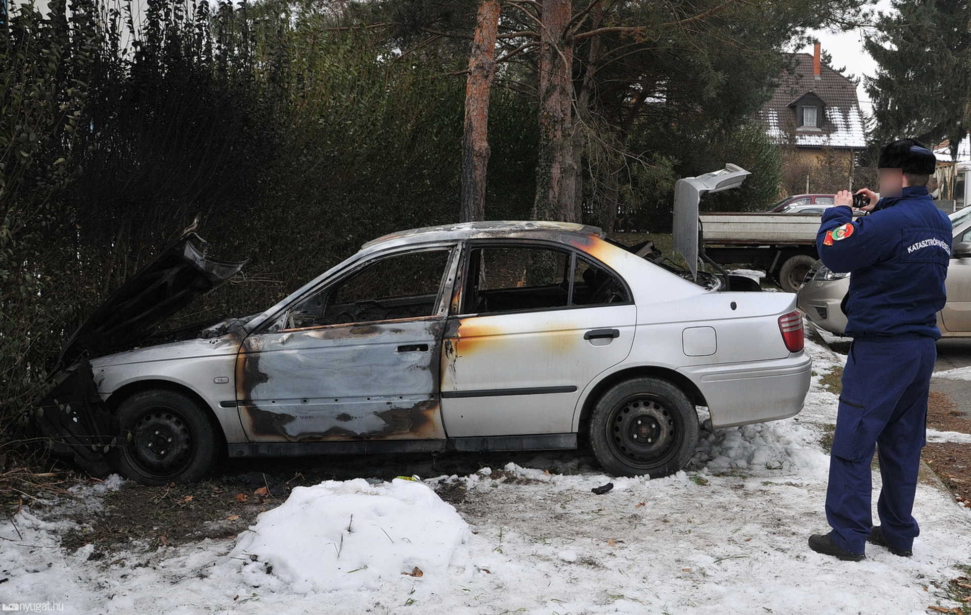 Kiégett egy Honda Szombathelyen 