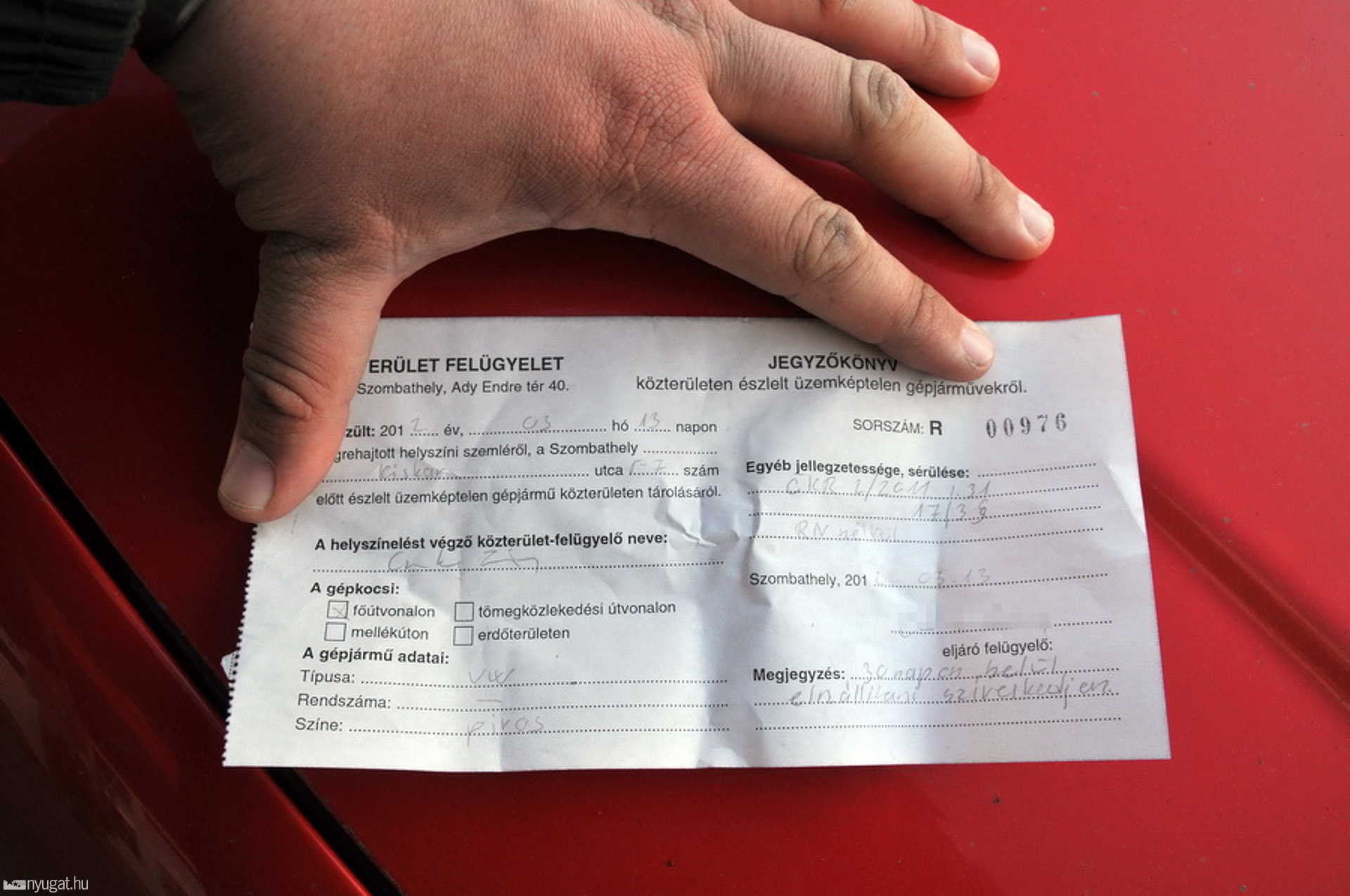 Rendszám nélkül, szabálytalanul Szombathelyen
