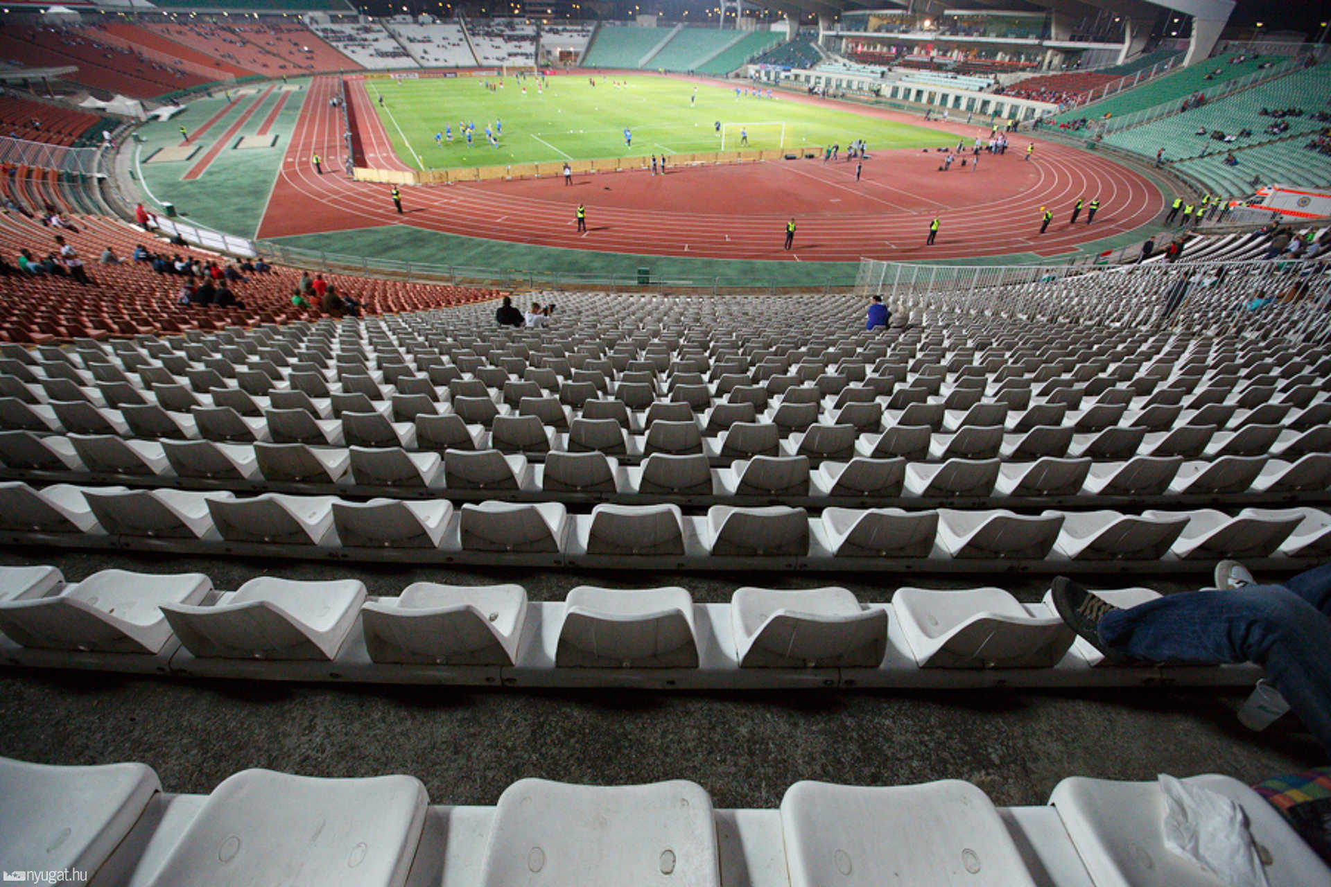 A mérkőzés előtti pillanatok a Puskás Ferenc Stadionban