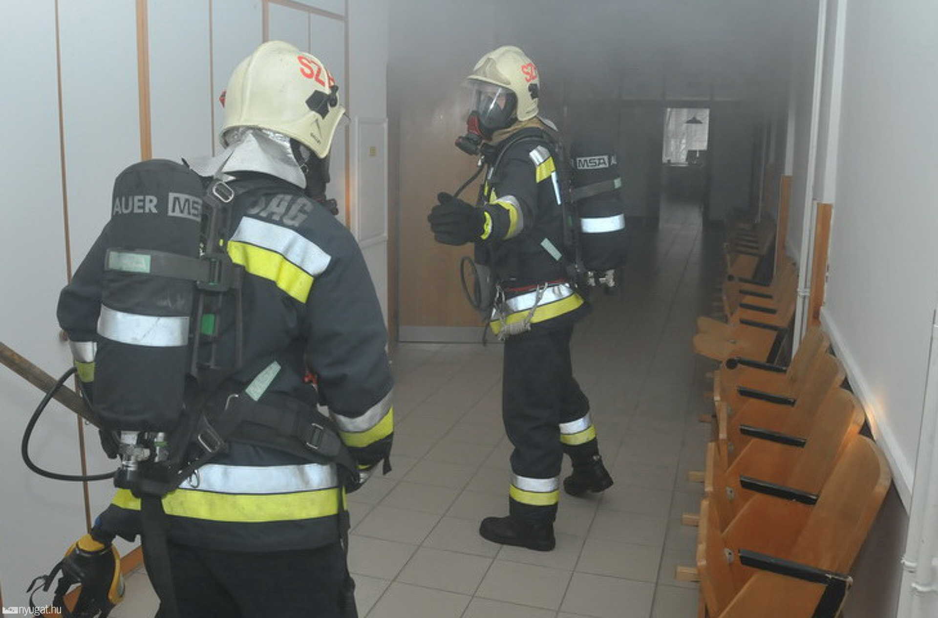 Tűzriadó a Bolyai János iskolában, Szombathelyen