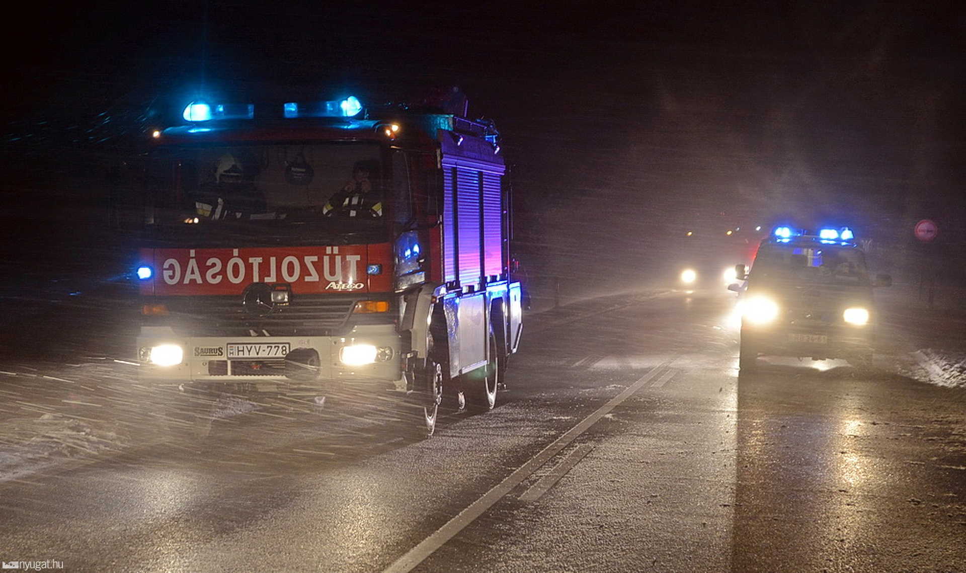 Súlyos baleset hófúvásban a 89-es főúton