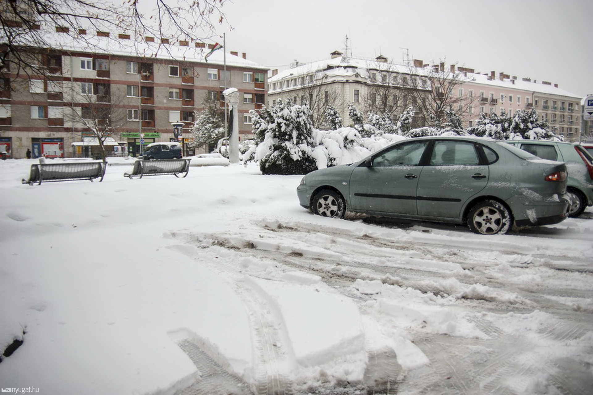 Havazás a városban - SZTK parkoló