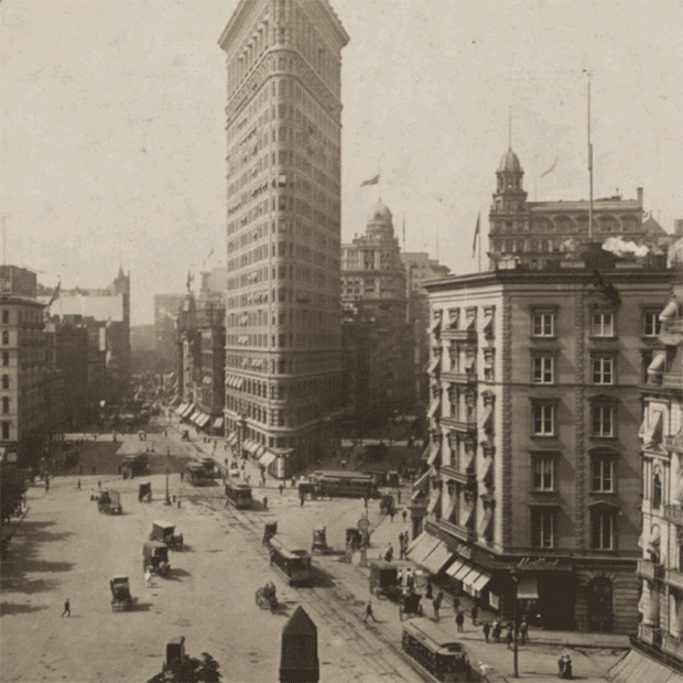 Sztereografikus New York a múlt századból