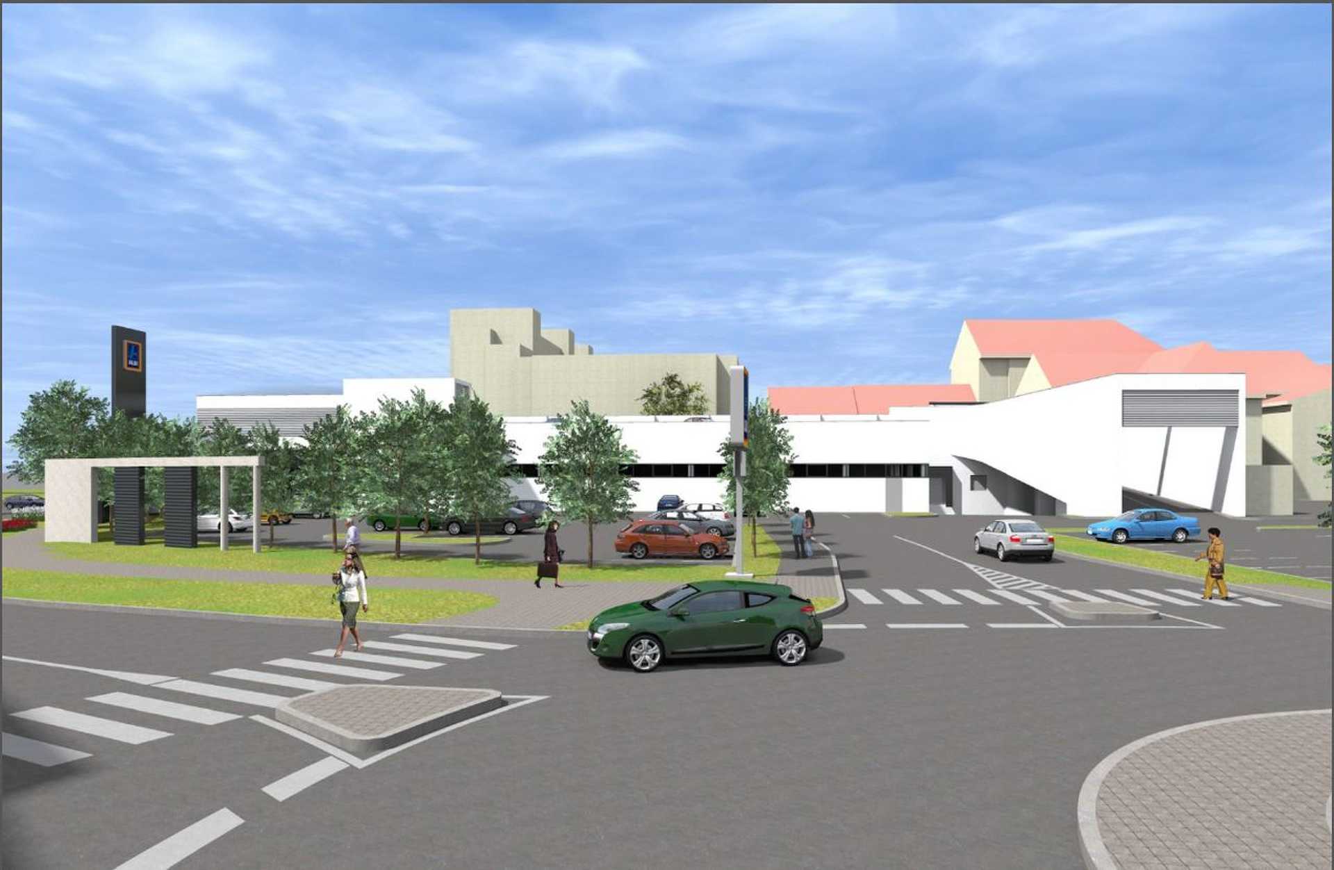 A Magellán Center helyén épülő Aldi látványtervei