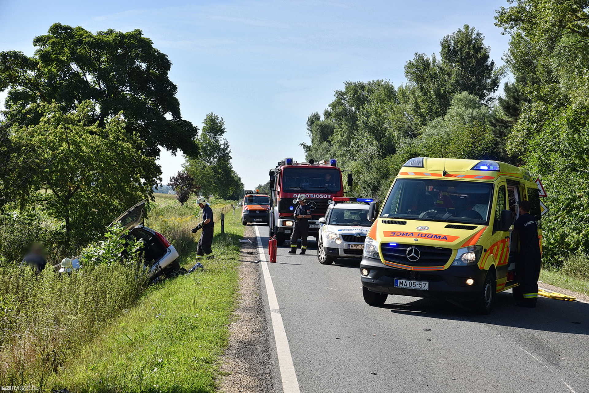 Halálos baleset Sárvár közelében a 84-es főúton