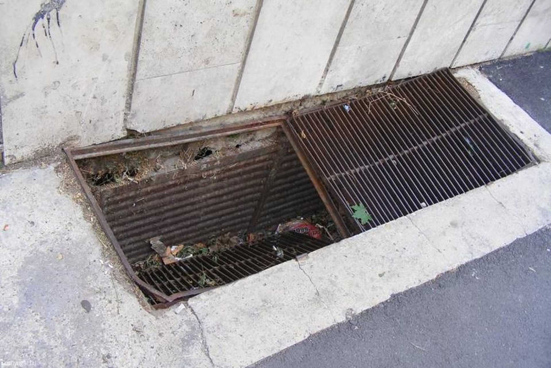 Beszakadt szellőző a Kisfaludy - Wesselényi sarkon