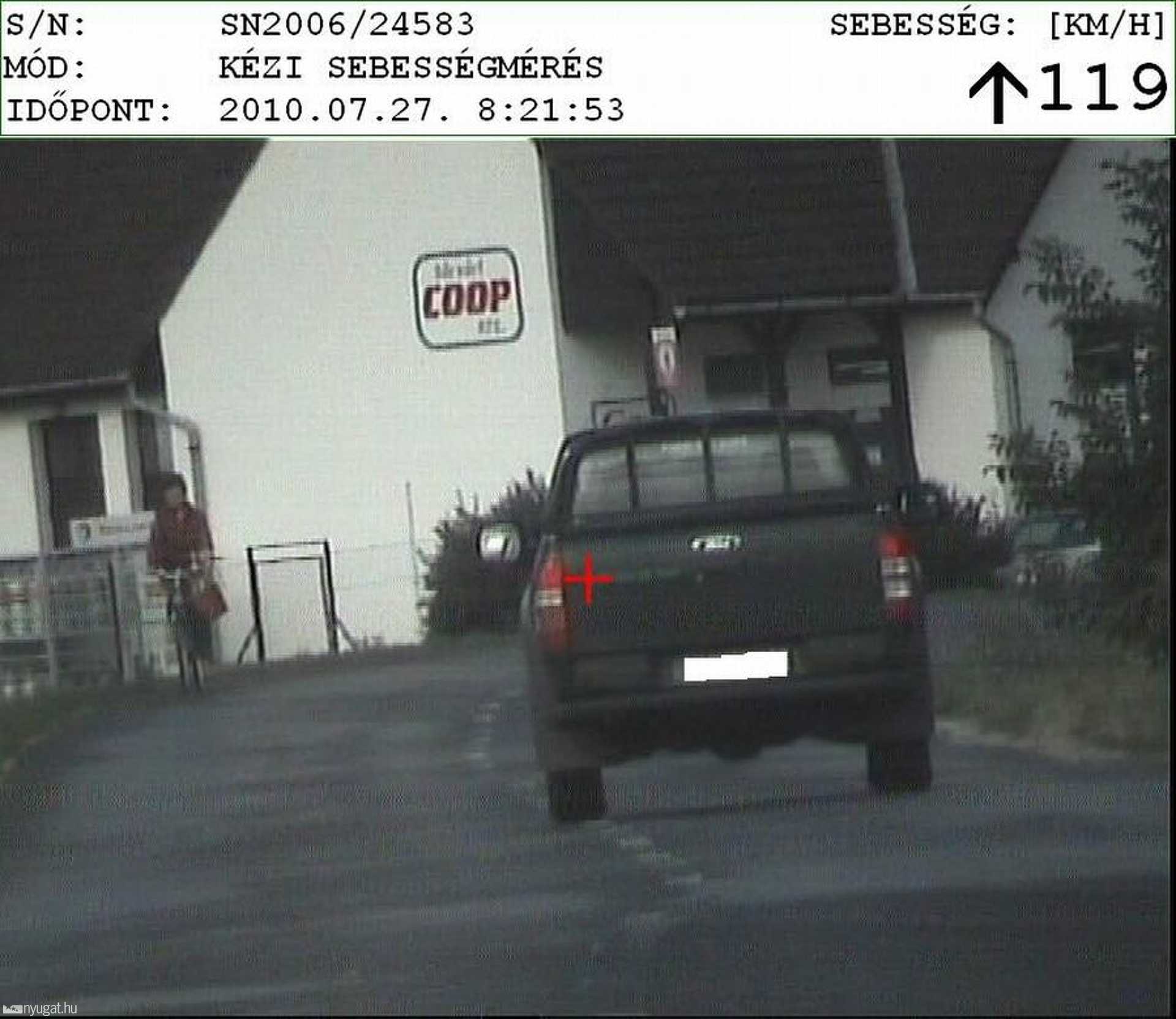 Sitkén 119 km/h-val