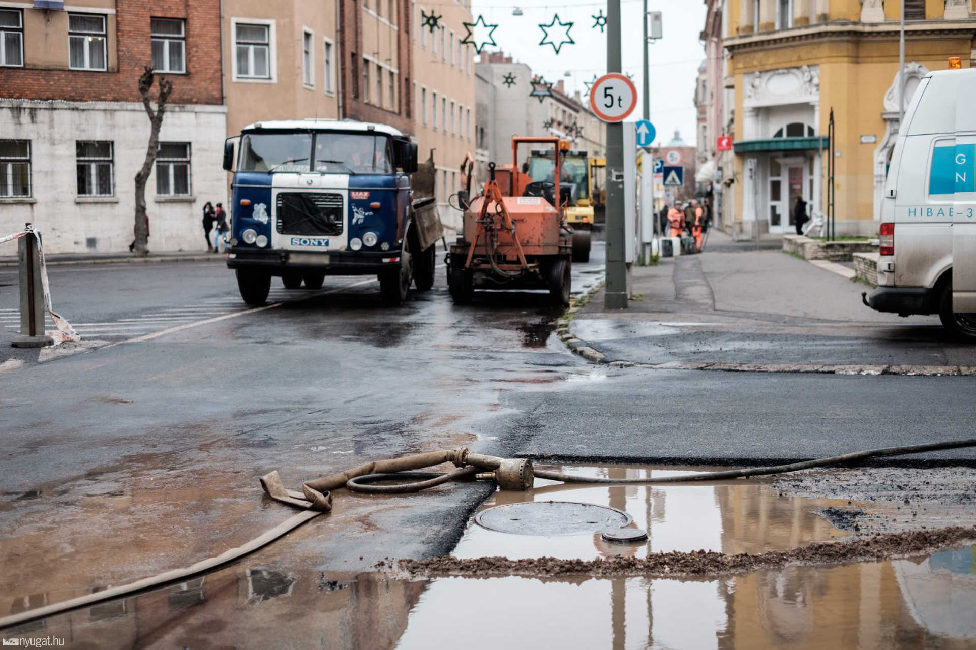 Csőtörés a Király utcában