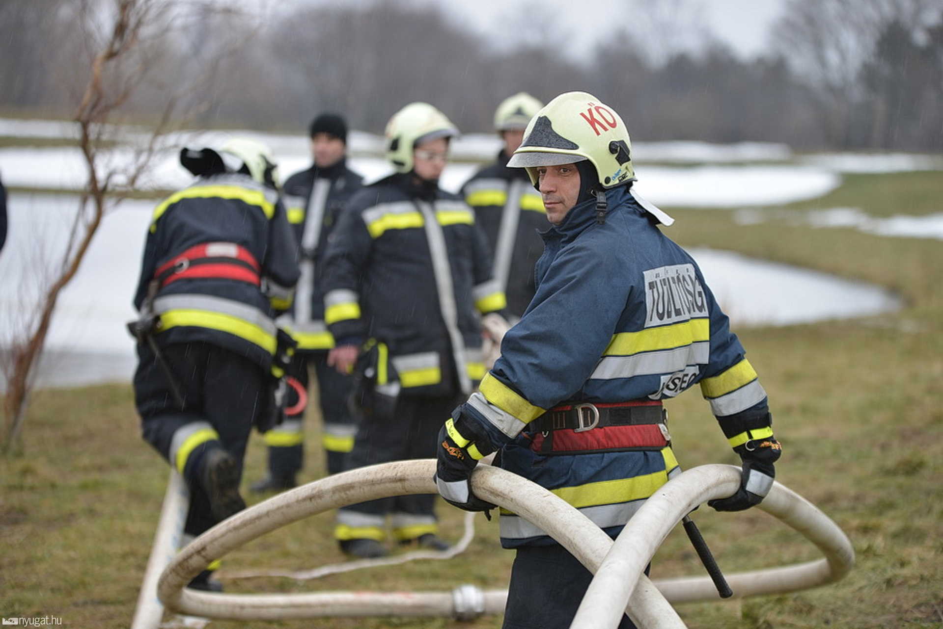 Jégről- és vízbőlmentési gyakorlat az Abért-tónál