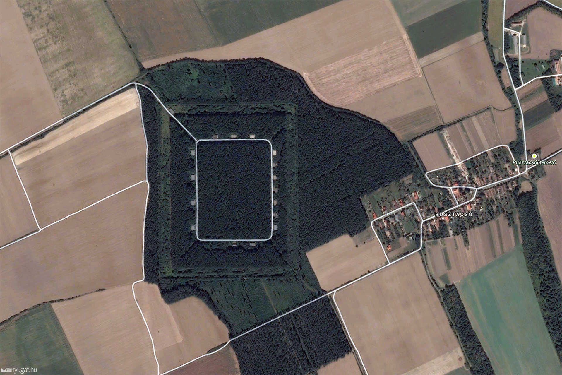 Lukácsháza, volt lőszerraktár levegőből