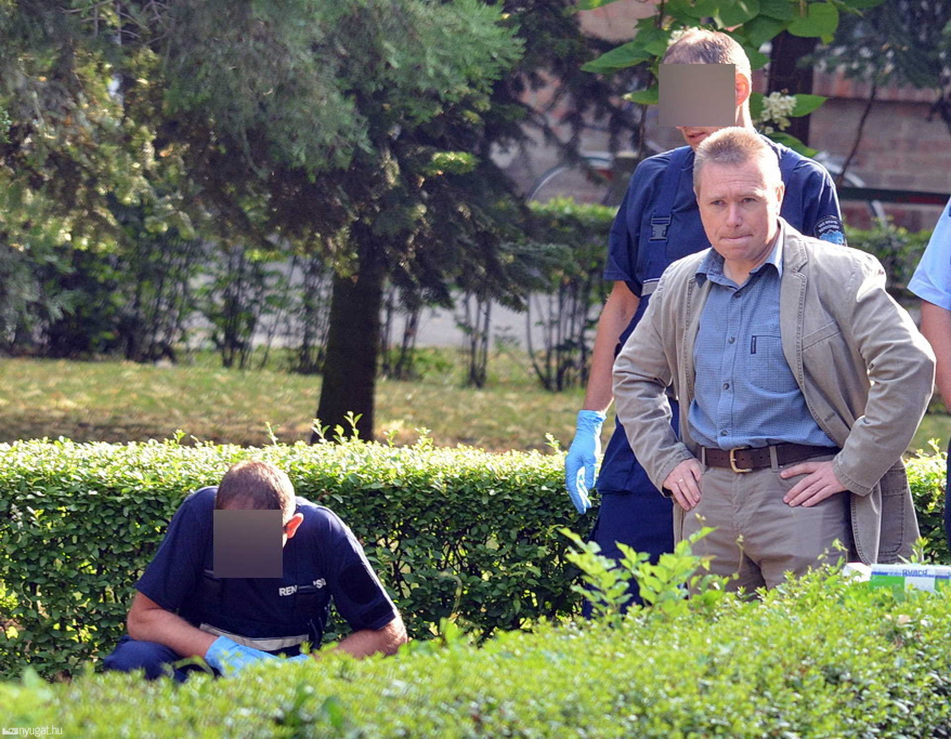 Dr. Gulyás Ferenc, Szombathely rendőrkapitánya a helyszínen