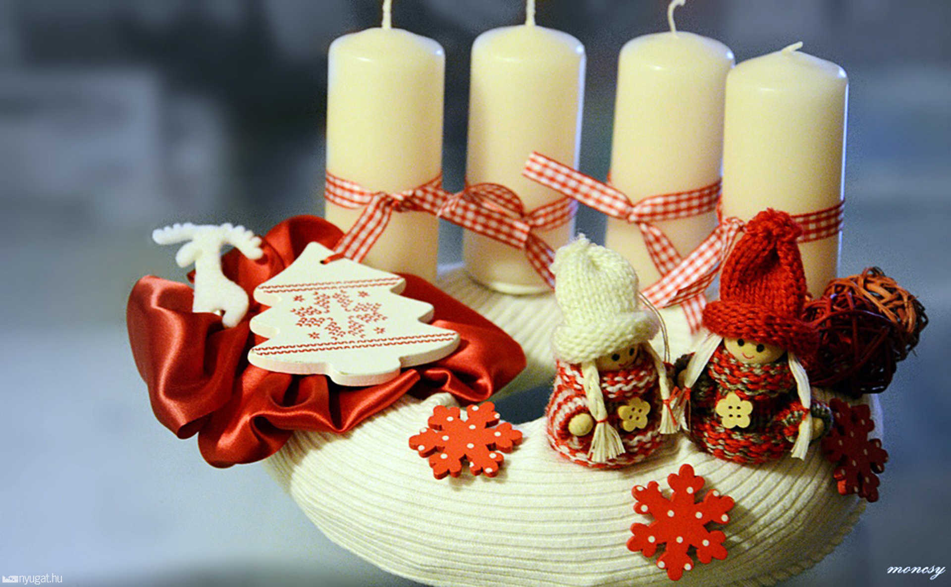 Kolnhofer Mónika adventi koszorúja