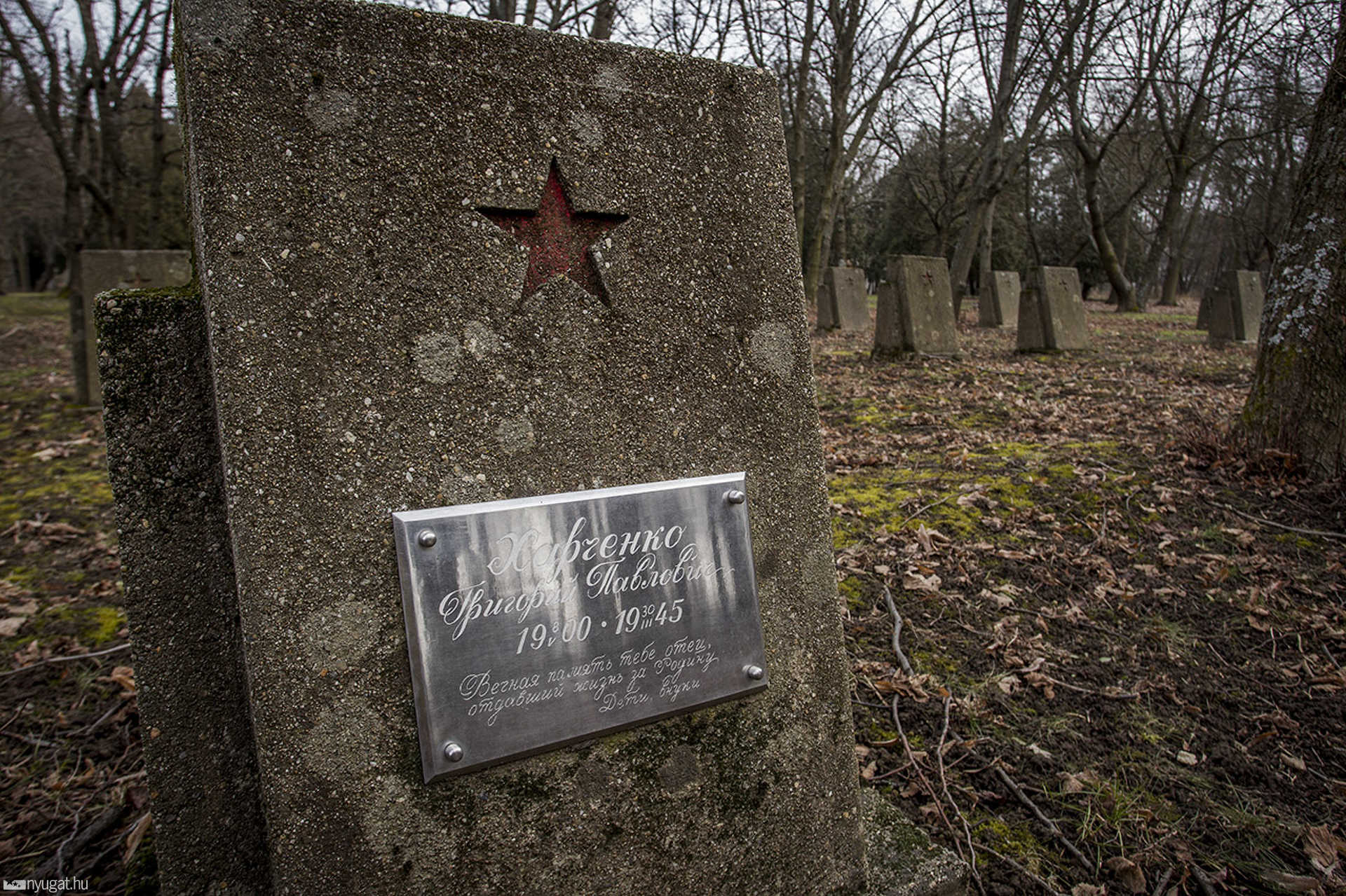 Orosz katona sírok a Jáki úti temetőben
