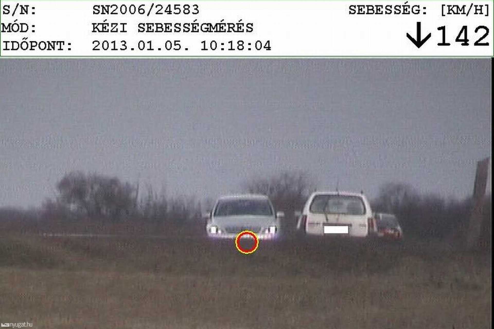 A győztes Vasaszonyfánál, a sebesség 142 km/h