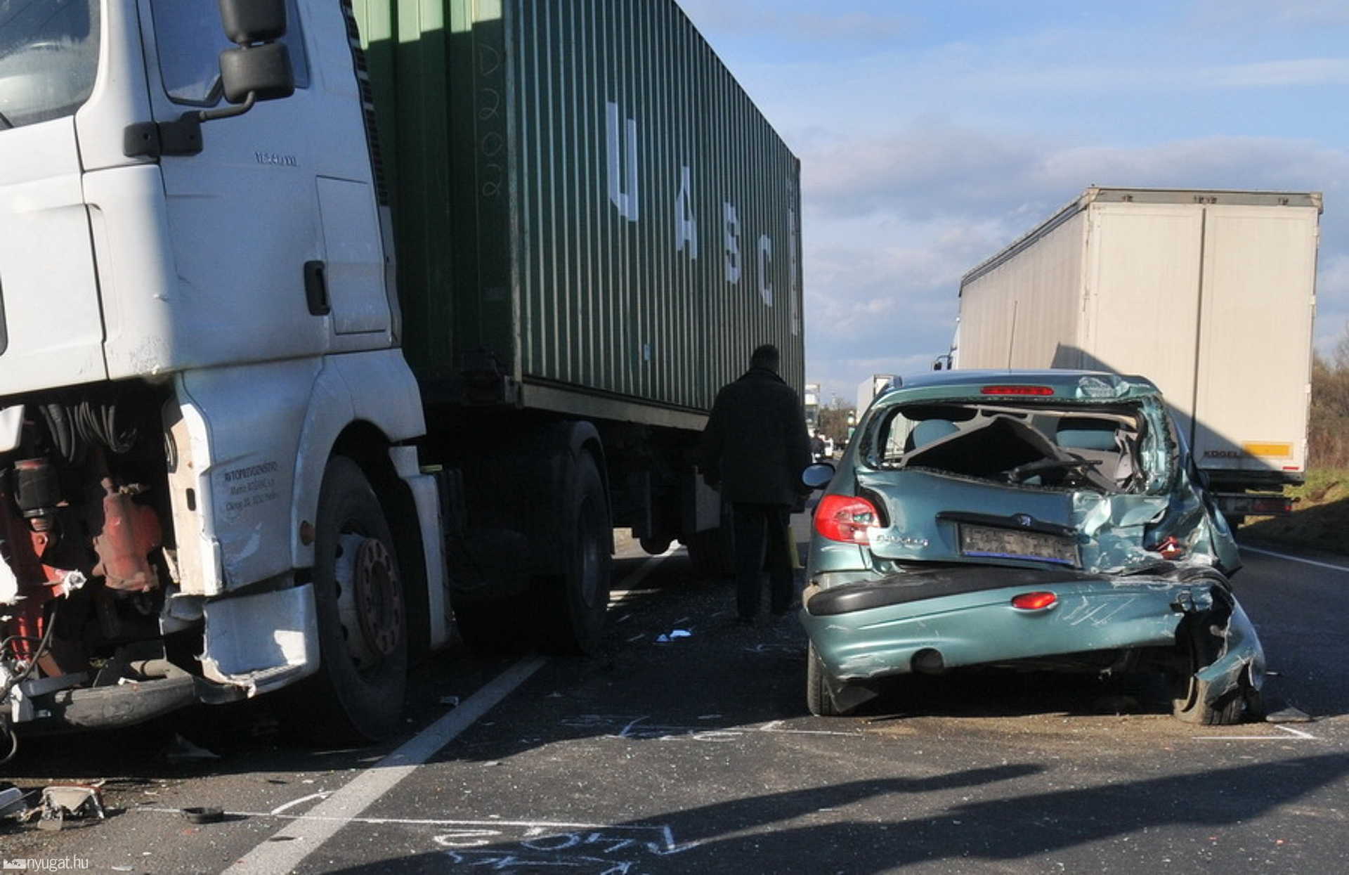 Baleset Szombathely határában, a 86-os úton