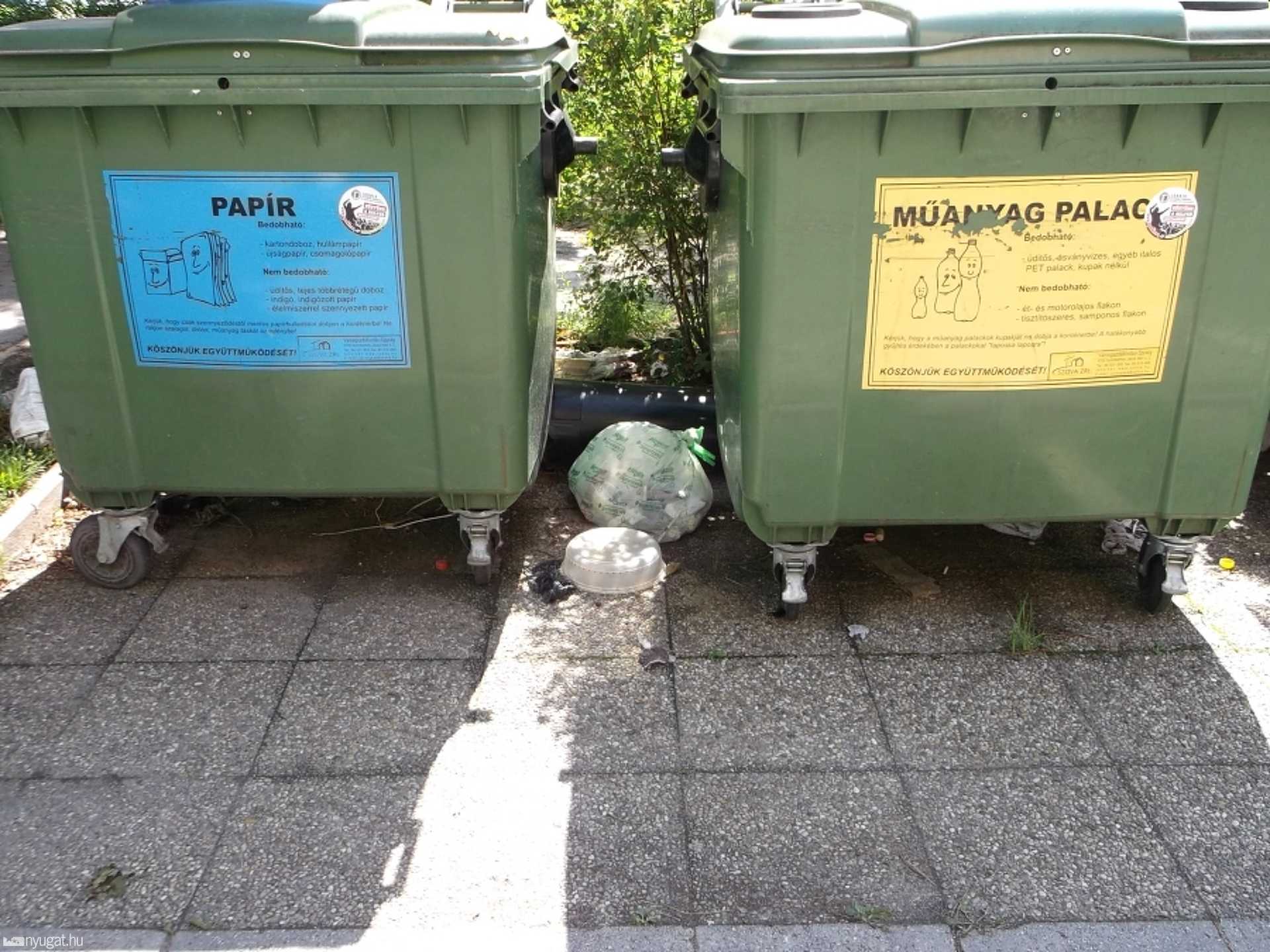 Szemét a parkolóban