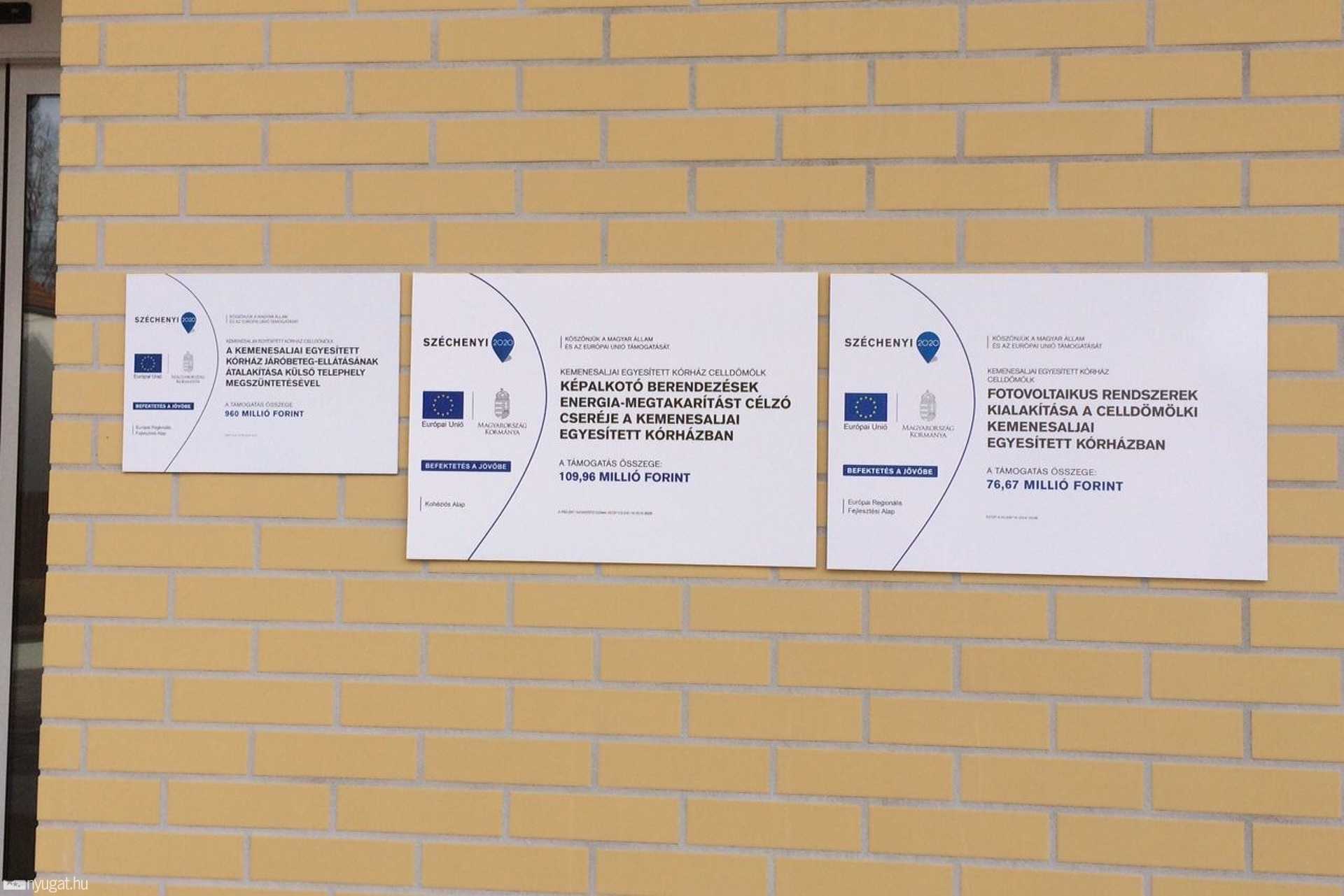 Sajtótájékoztató a celldömölki kórház előtt