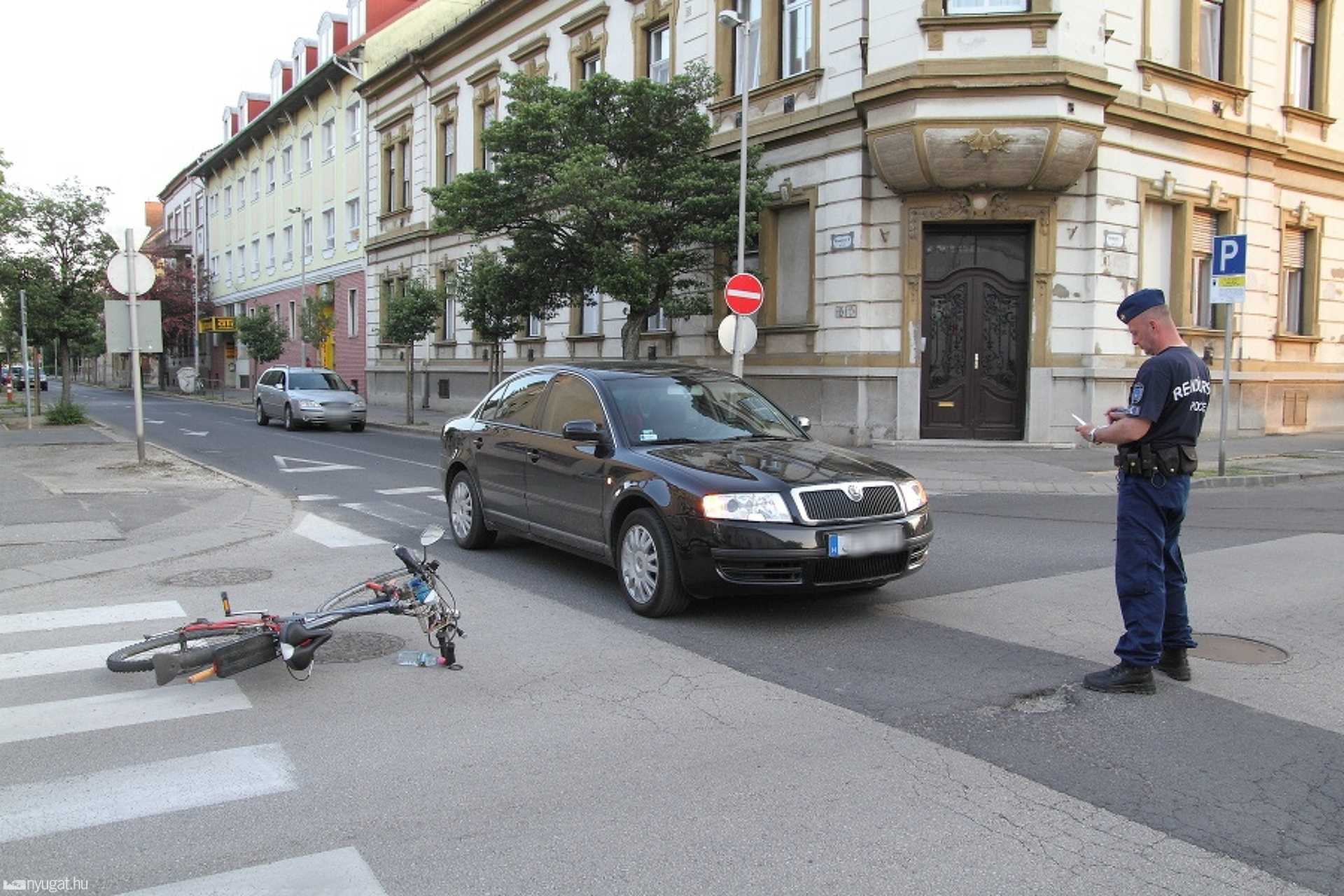 Szabálytalan biciklist ütöttek el Szombathelyen