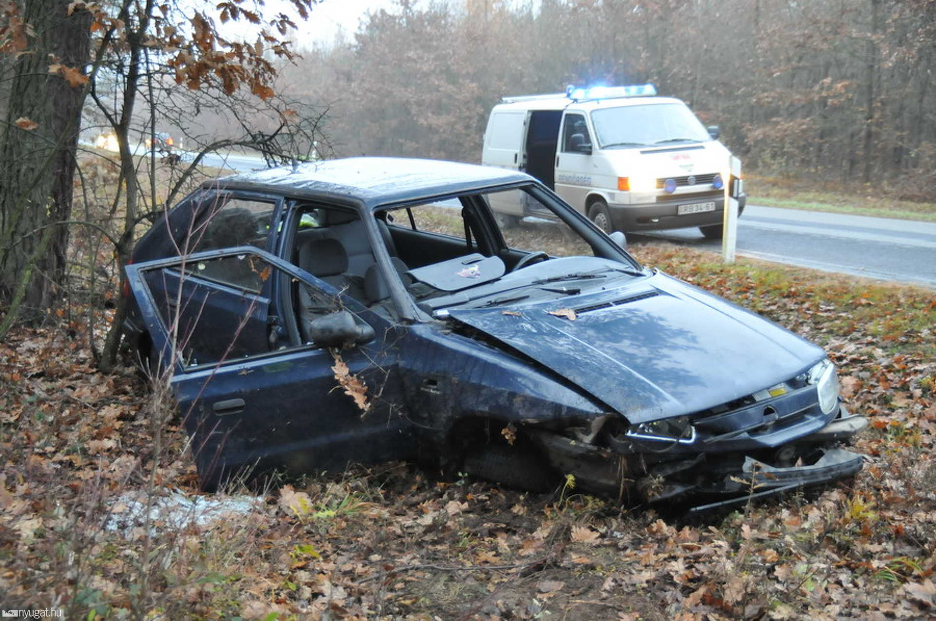 A sofőr sérült a balesetben
