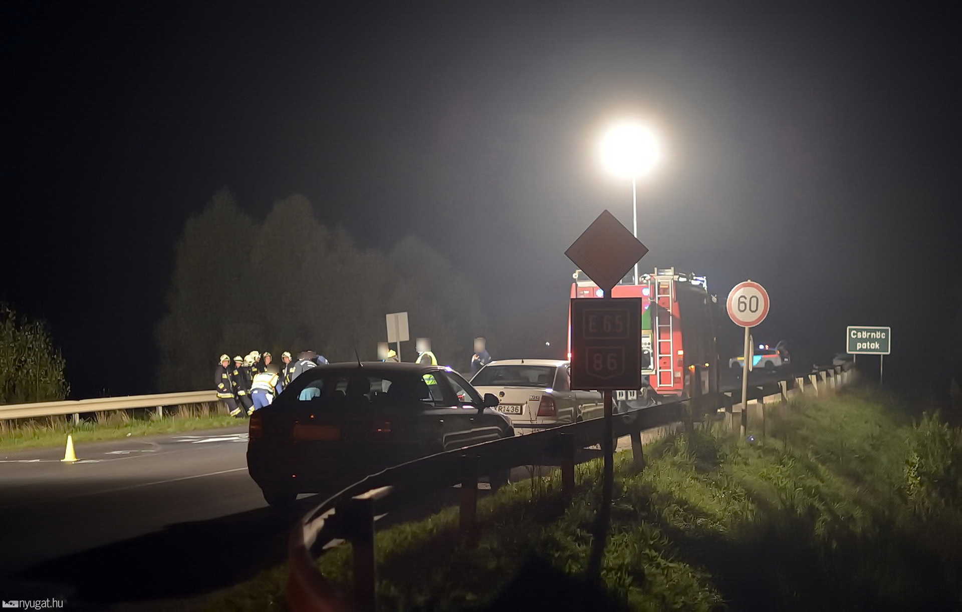 Cserbenhagyásos gázolás Körmend közelében a 86-os főúton