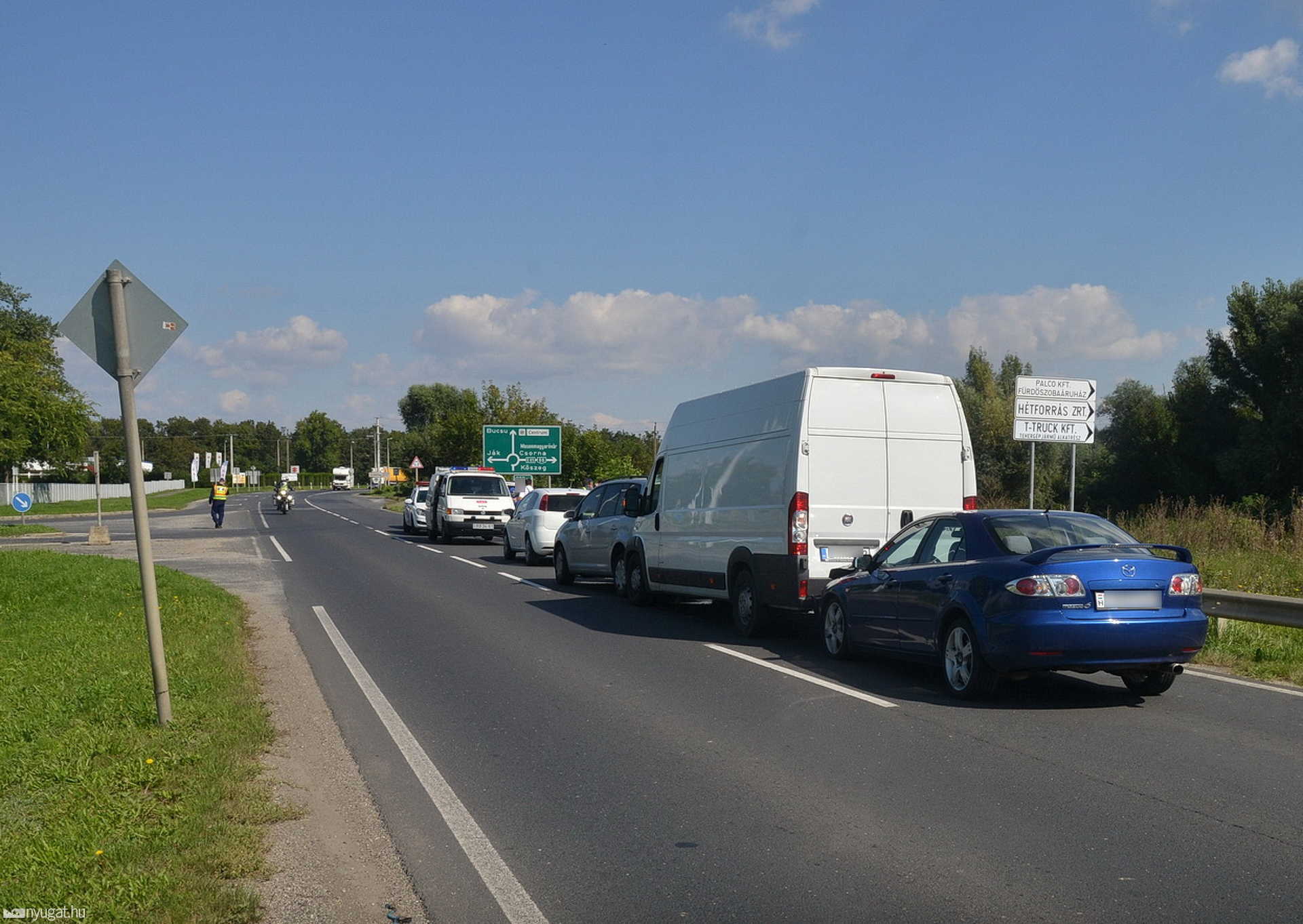 Baleset Szombathely határában, a 86-os főúton