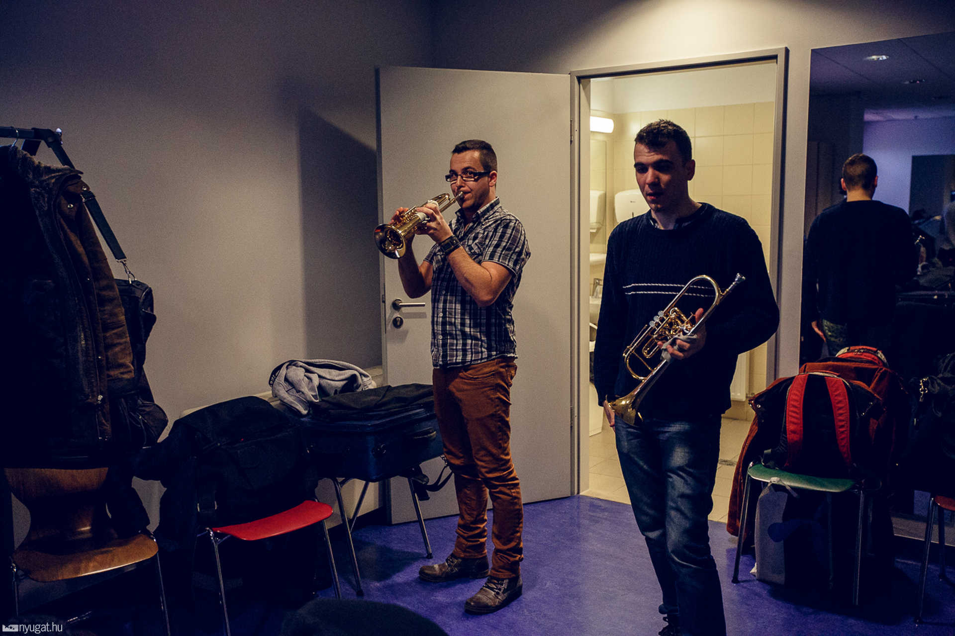 Próbál a Savaria Szimfonikus Zenekar a MüPa-beli koncert előtt
