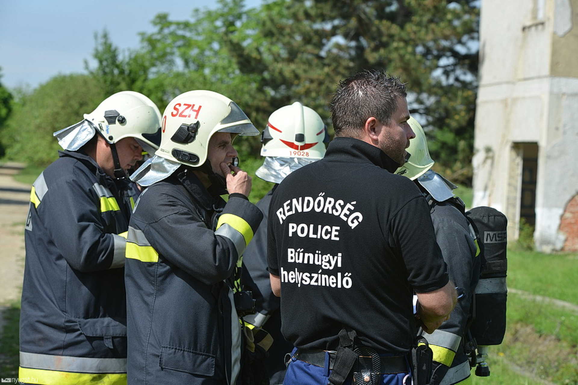 Felgyújtott gyilkossági helyszín vizsgálata - Gyakorlat Szombathelyen