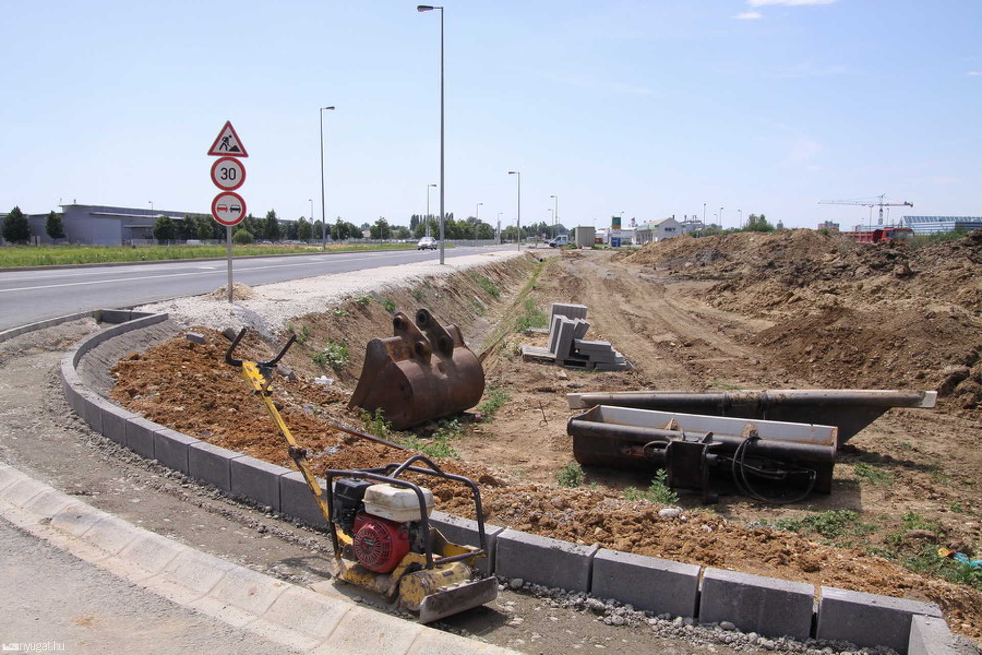 Leállt az építkezés a szombathelyi körgyűrűn