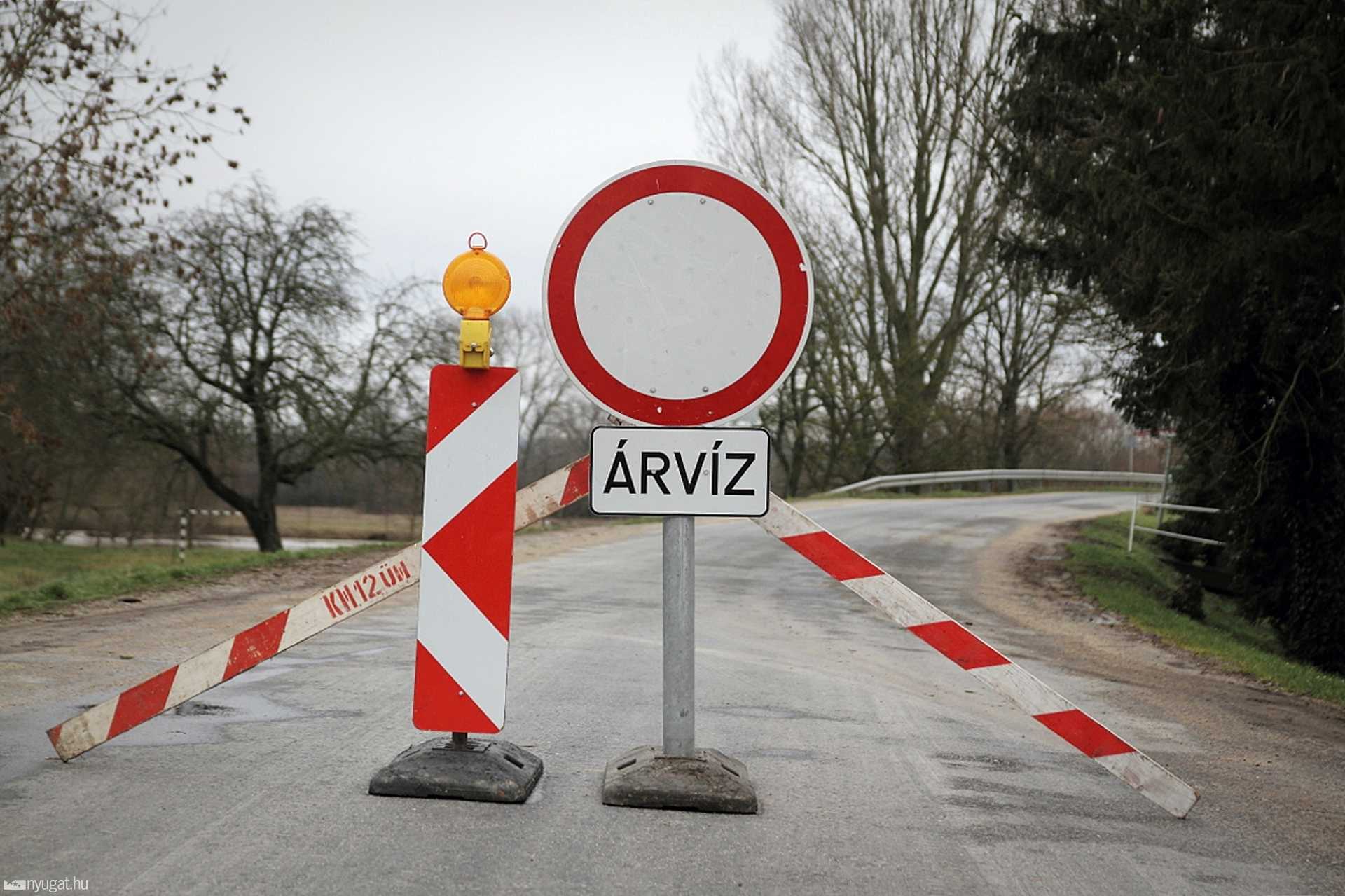 A Rába tetőzése Körmend környékén 2014.02.18-án
