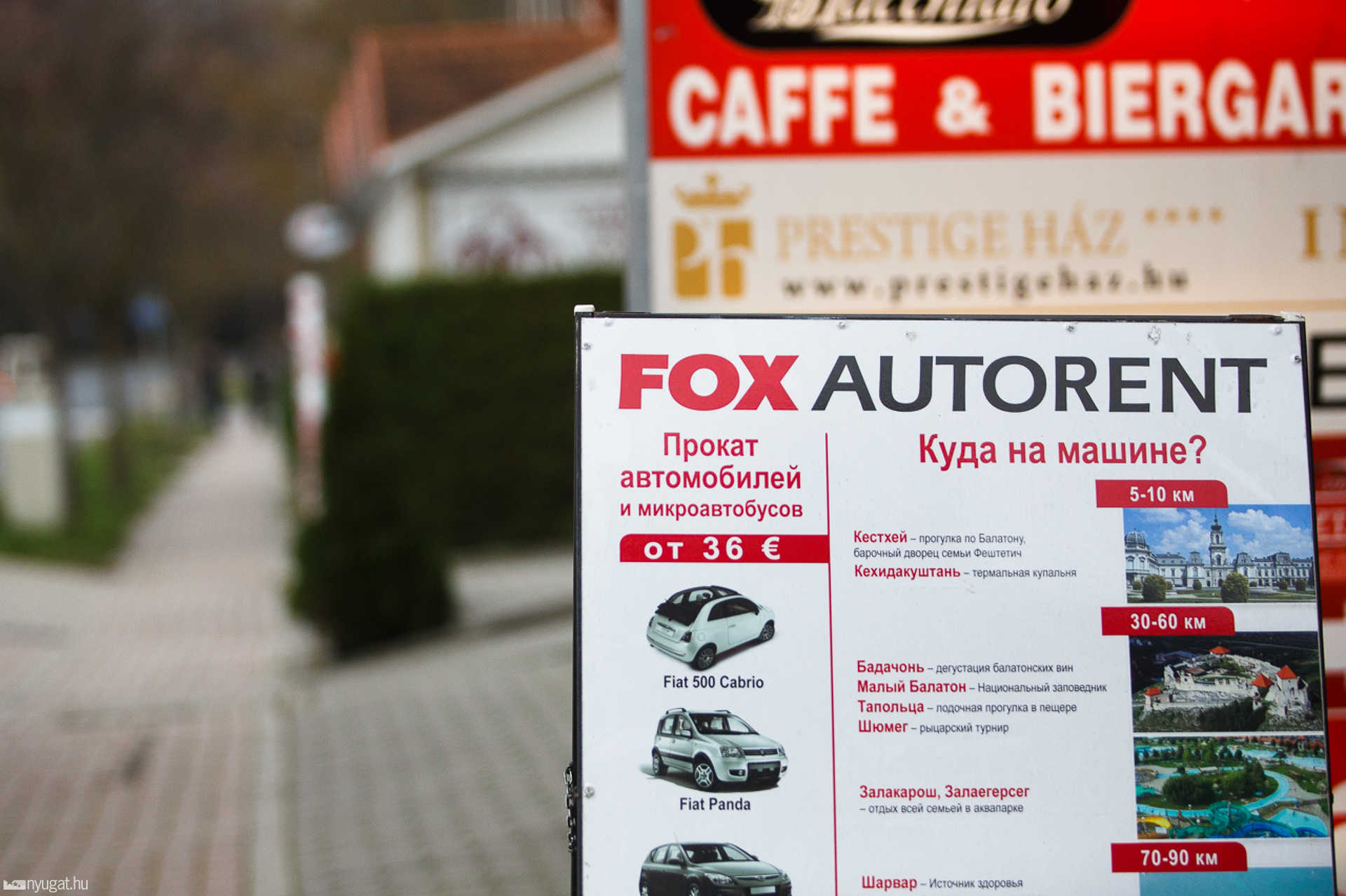 Hévíz, a cirill betűs fürdőváros